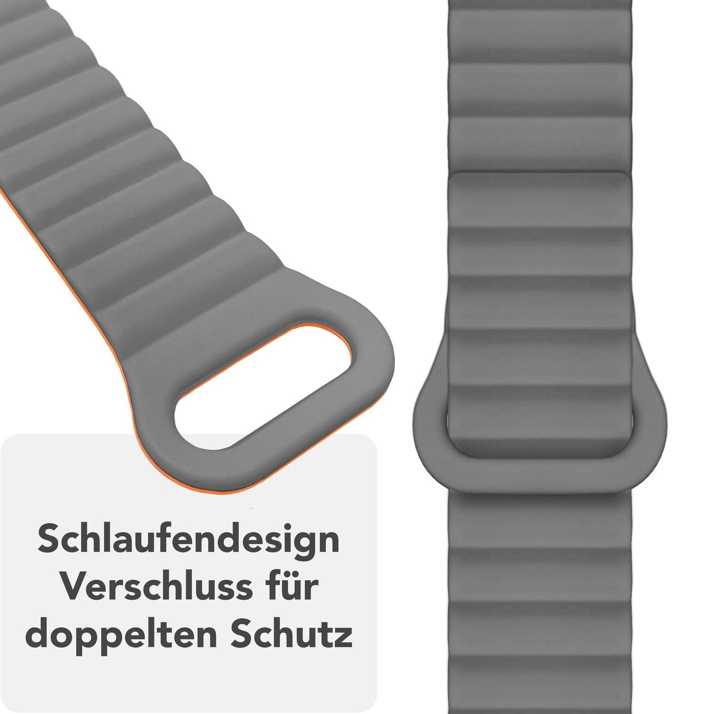 NALIA Core Armband Magnetischer Komfort - Größe 38/40/41/42mm, Atmungsaktives Silikon, Wasserfest