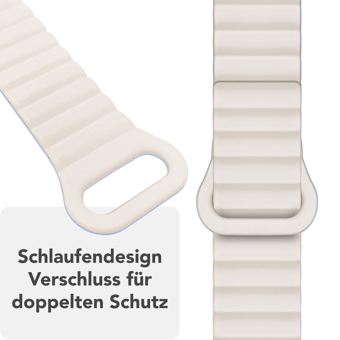 NALIA Core Armband für Apple Watch Ultra/SE/10/9/8/7/6/5/4/3/2/1, Gehäusegröße 42/44/45/46/49mm, Atmungsaktives Silikon Magnet Sportarmband mit Rillen Design