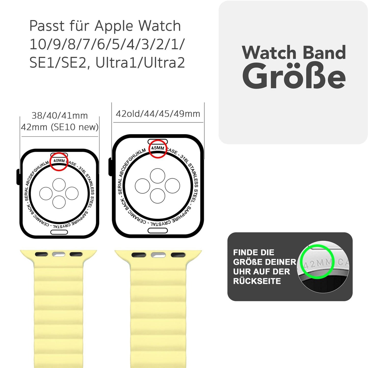 NALIA Core Armband für Apple Watch Ultra/SE/10/9/8/7/6/5/4/3/2/1, Gehäusegröße 42/44/45/46/49mm, Atmungsaktives Silikon Magnet Sportarmband mit Rillen Design