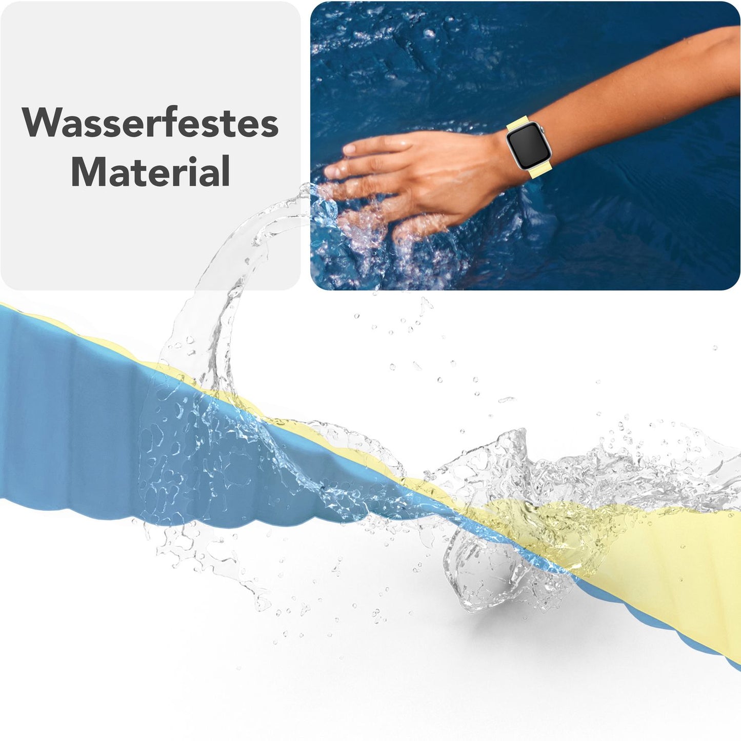 NALIA Core Armband für Apple Watch Ultra/SE/10/9/8/7/6/5/4/3/2/1, Gehäusegröße 42/44/45/46/49mm, Atmungsaktives Silikon Magnet Sportarmband mit Rillen Design