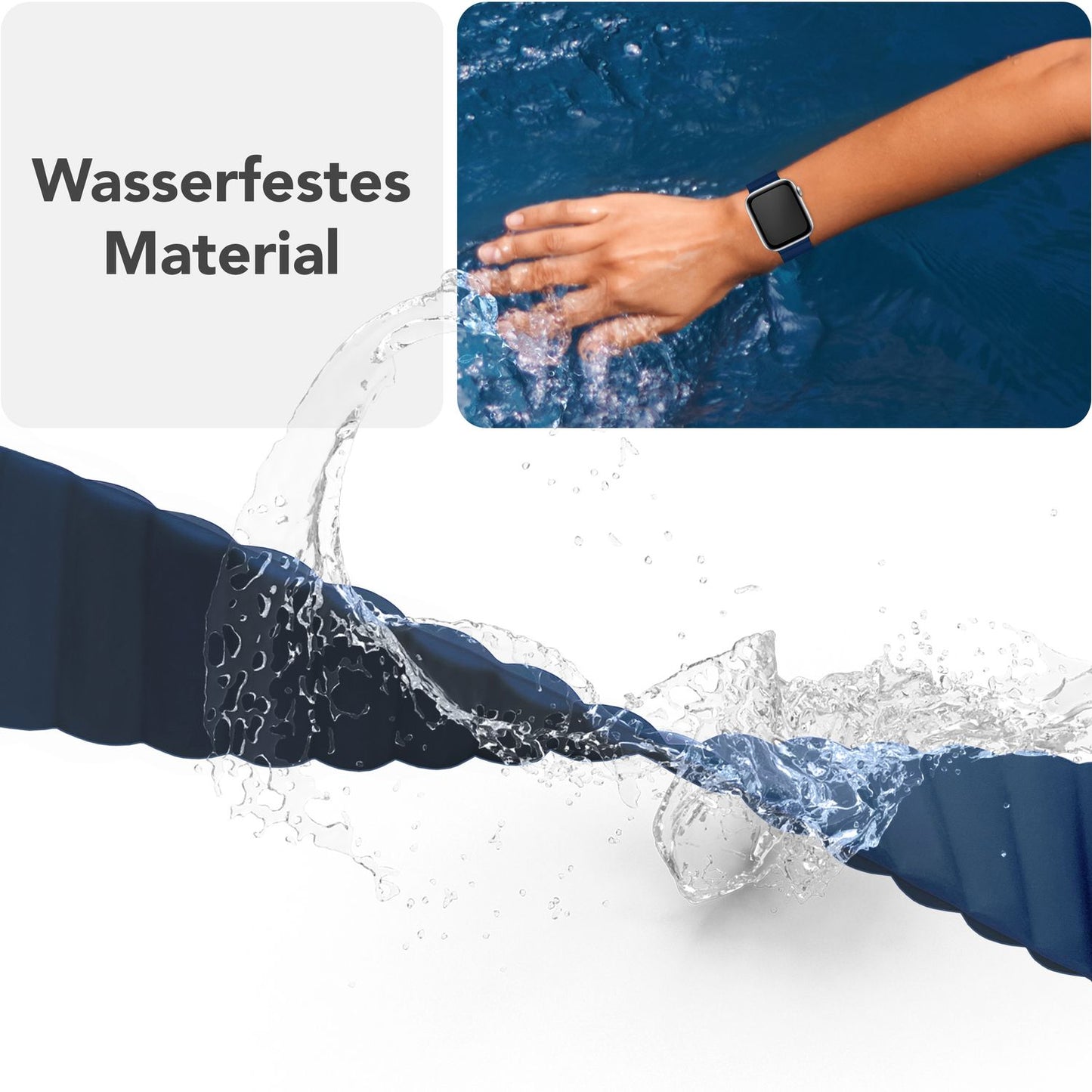 NALIA Core Armband für Apple Watch Ultra/SE/10/9/8/7/6/5/4/3/2/1, Gehäusegröße 42/44/45/46/49mm, Atmungsaktives Silikon Magnet Sportarmband mit Rillen Design