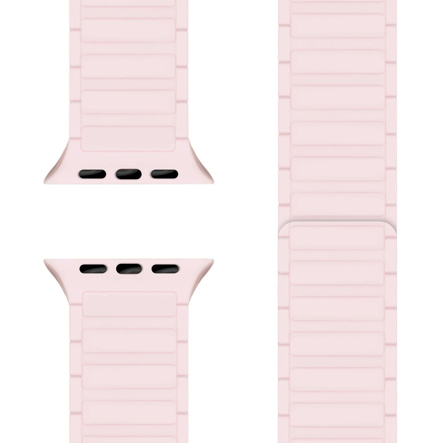 NALIA Nexus Armband - Magnetisches Silikonarmband Mit Wellenstruktur - Gehäuse 38/40/41/42mm - Kompatibel Apple Watch SE