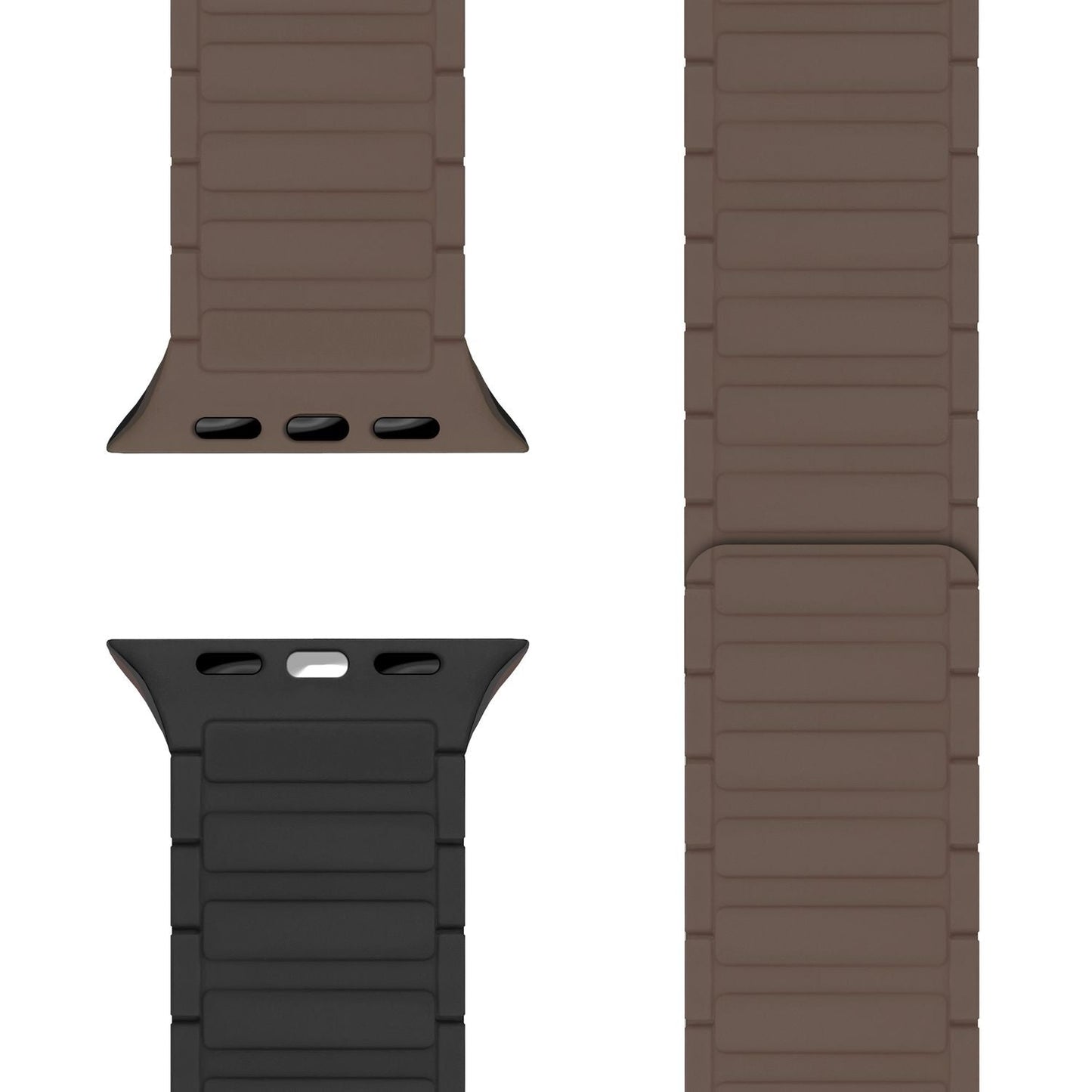 NALIA Nexus Armband - Magnetisches Silikonarmband Mit Wellenstruktur - Gehäuse 38/40/41/42mm - Kompatibel Apple Watch SE