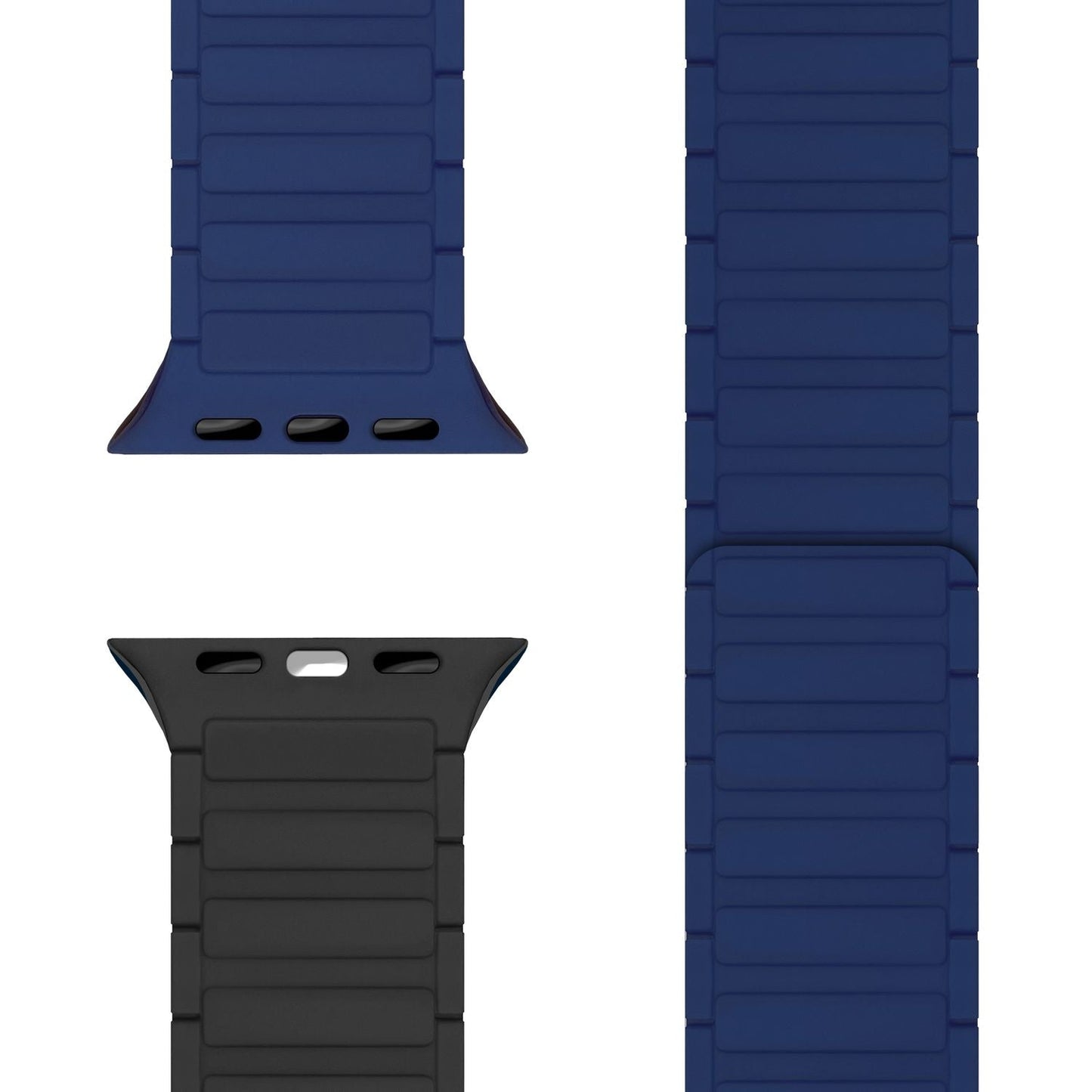 NALIA Nexus Armband - Magnetisches Silikonarmband Mit Wellenstruktur - Gehäuse 38/40/41/42mm - Kompatibel Apple Watch SE