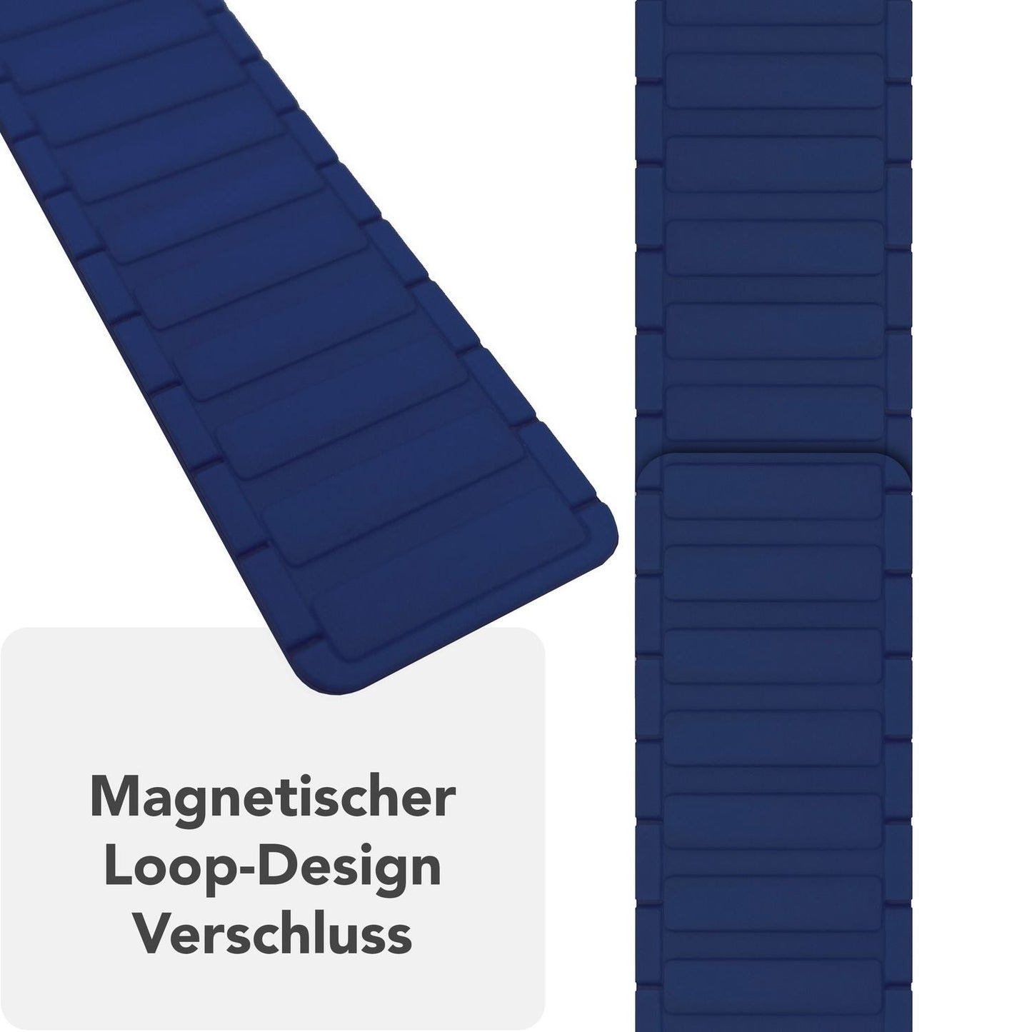 NALIA Nexus Armband - Magnetisches Silikonarmband Mit Wellenstruktur - Gehäuse 38/40/41/42mm - Kompatibel Apple Watch SE
