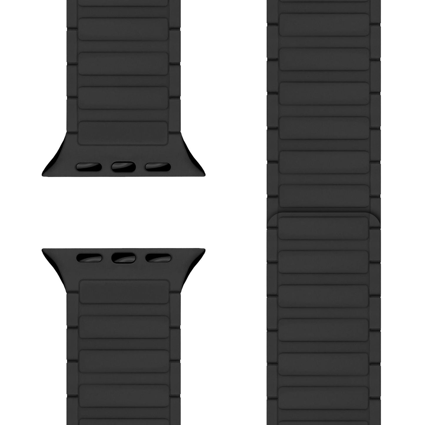 NALIA Nexus Armband - Magnetisches Silikonarmband Mit Wellenstruktur - Gehäuse 38/40/41/42mm - Kompatibel Apple Watch SE