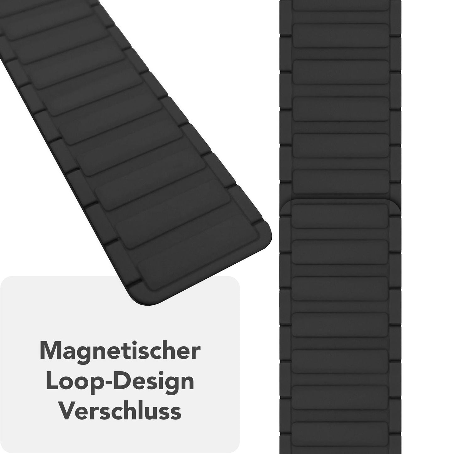NALIA Nexus Armband - Magnetisches Silikonarmband Mit Wellenstruktur - Gehäuse 38/40/41/42mm - Kompatibel Apple Watch SE