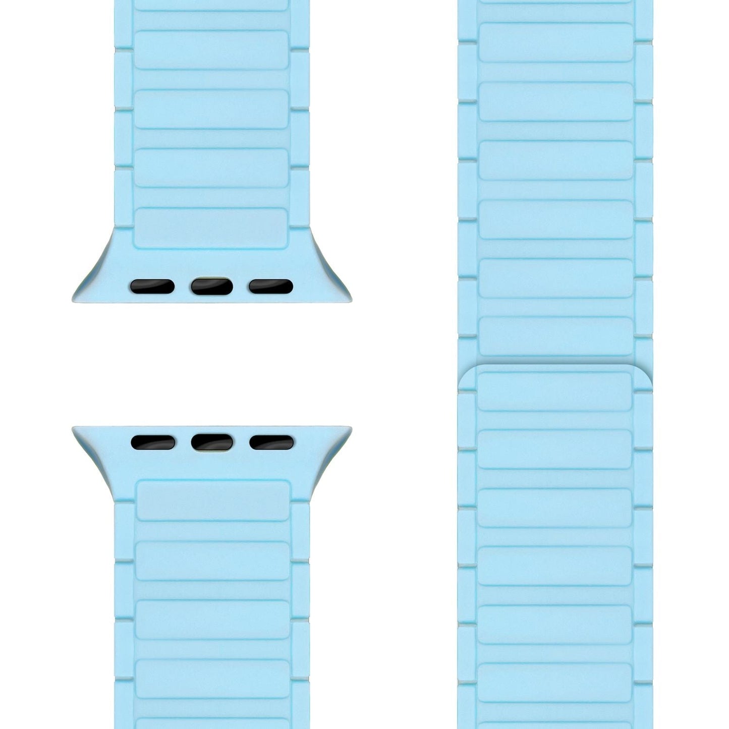 NALIA Nexus Armband - Magnetisches Silikonarmband Mit Wellenstruktur - Gehäuse 38/40/41/42mm - Kompatibel Apple Watch SE