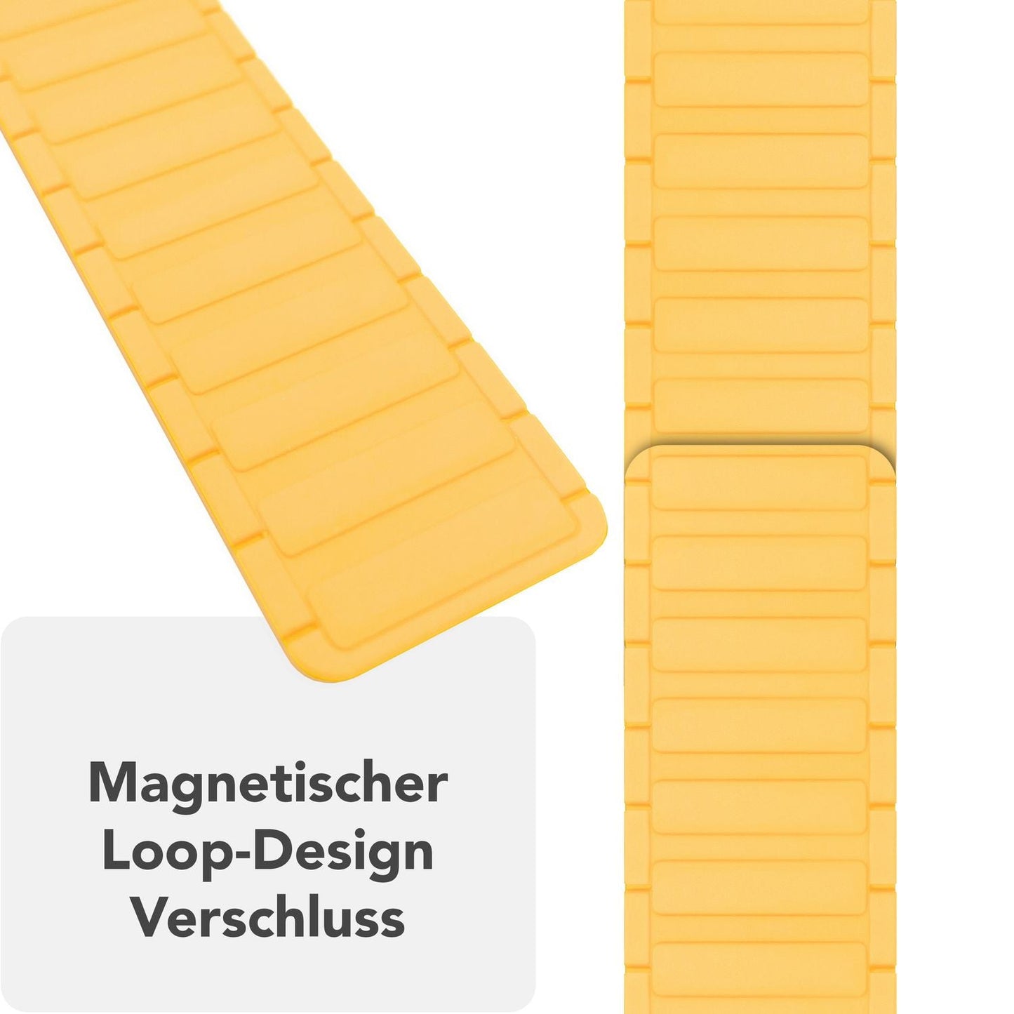 NALIA Nexus Armband - Magnetisches Silikonarmband Mit Wellenstruktur - Gehäuse 38/40/41/42mm - Kompatibel Apple Watch SE