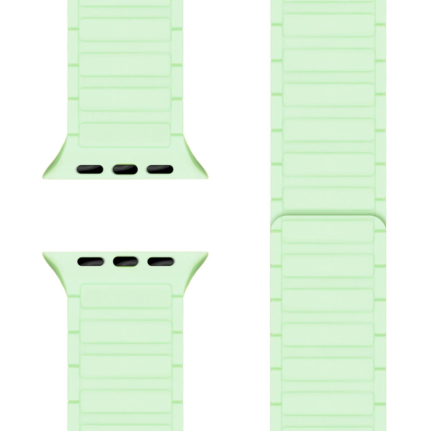 NALIA Nexus Armband - Magnetisches Silikonarmband Mit Wellenstruktur - Gehäuse 38/40/41/42mm - Kompatibel Apple Watch SE