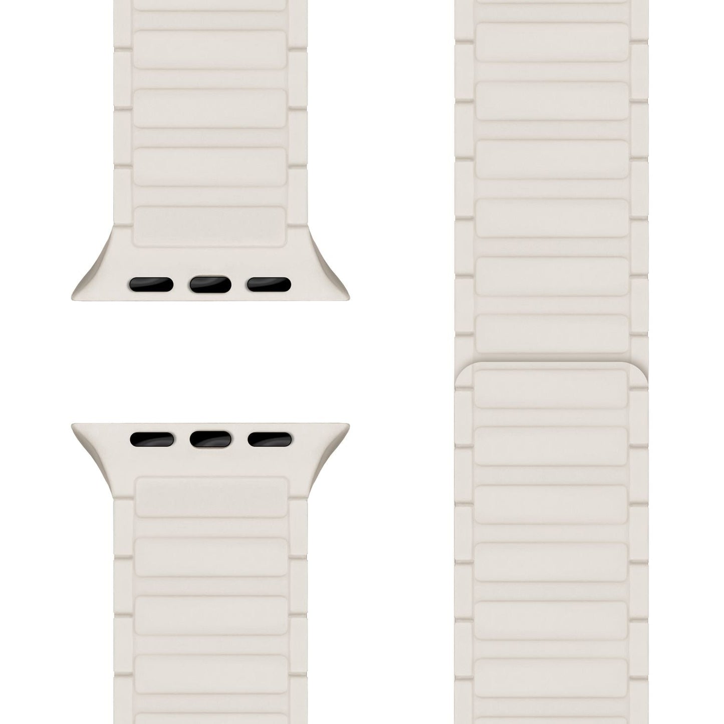 NALIA Nexus Armband - Magnetisches Silikonarmband Mit Wellenstruktur - Gehäuse 38/40/41/42mm - Kompatibel Apple Watch SE