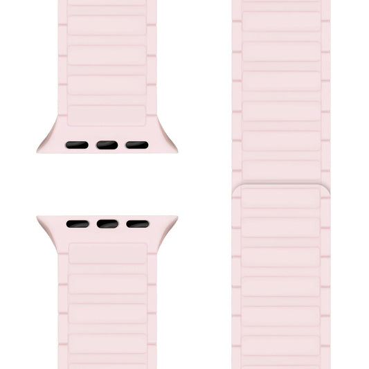 Curea NALIA Nexus pentru Apple Watch Ultra/SE/10/9/8/7/6/5/4/3/2/1, Dimensiune carcasă 42/44/45/46/49 mm, Curea sport magnetică din silicon cu textură ondulată