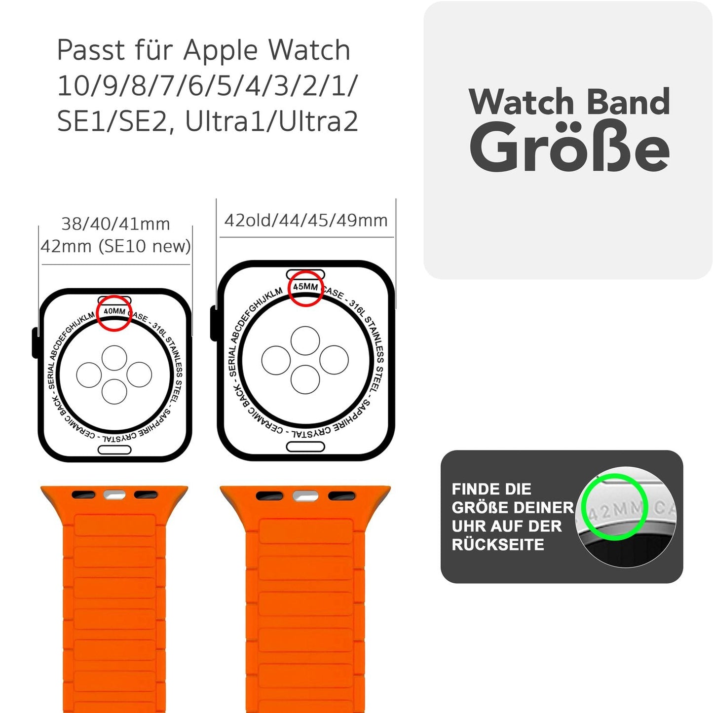 NALIA Nexus Armband für Apple Watch Ultra/SE/10/9/8/7/6/5/4/3/2/1, Gehäusegröße 42/44/45/46/49mm, Magnetisches Silikon Loop Sportarmband mit Wellenstruktur