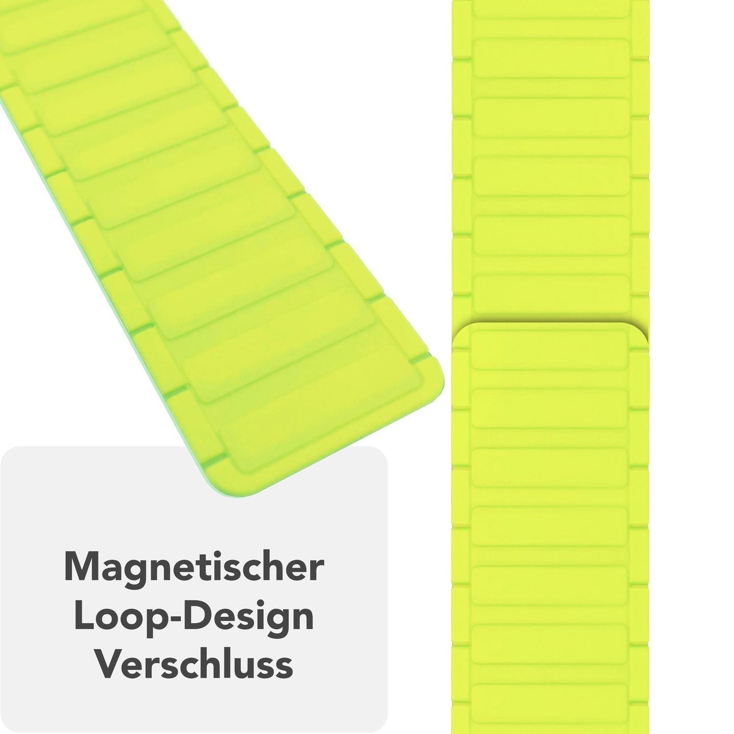 NALIA Nexus Armband für Apple Watch Ultra/SE/10/9/8/7/6/5/4/3/2/1, Gehäusegröße 42/44/45/46/49mm, Magnetisches Silikon Loop Sportarmband mit Wellenstruktur