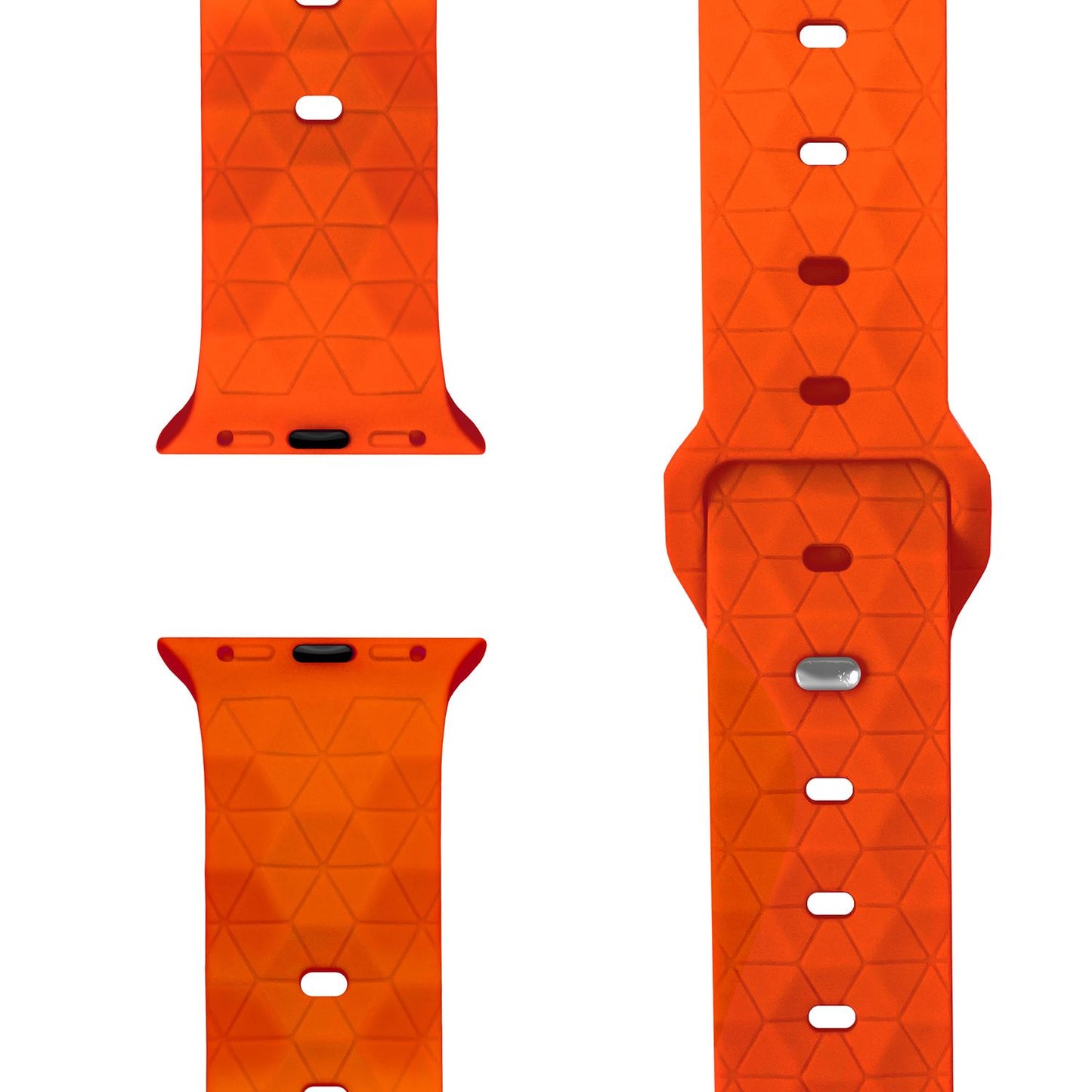 NALIA Hexion Armband Hexagon Design - Kompatibel Apple Watch Alle Serien Silikonarmband 38/40/41/42mm Steck-Pin