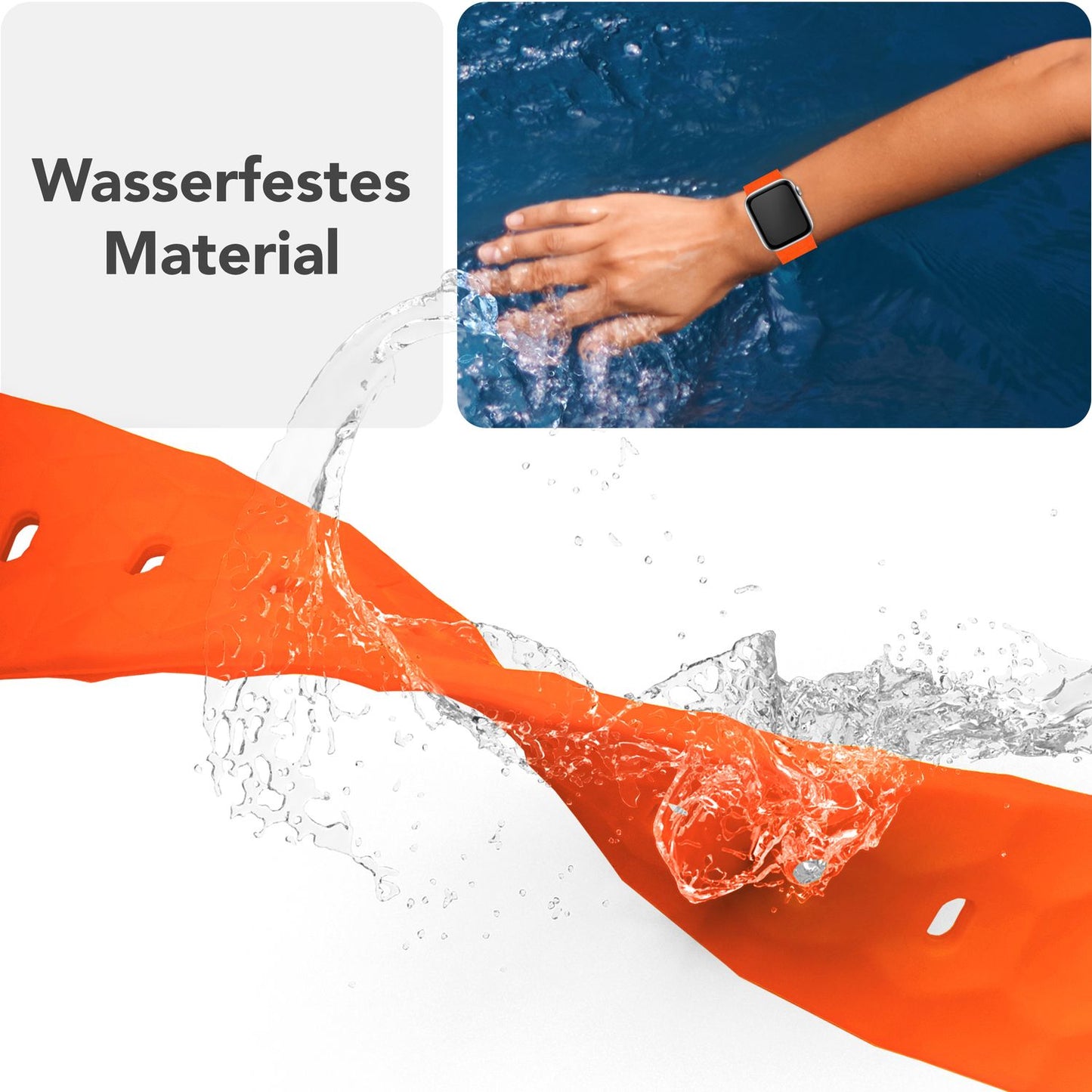 NALIA Hexion Armband Hexagon Design - Kompatibel Apple Watch Alle Serien Silikonarmband 38/40/41/42mm Steck-Pin