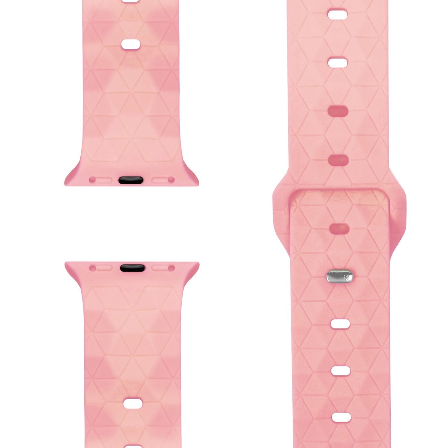 NALIA Hexion Armband Hexagon Design - Kompatibel Apple Watch Alle Serien Silikonarmband 38/40/41/42mm Steck-Pin