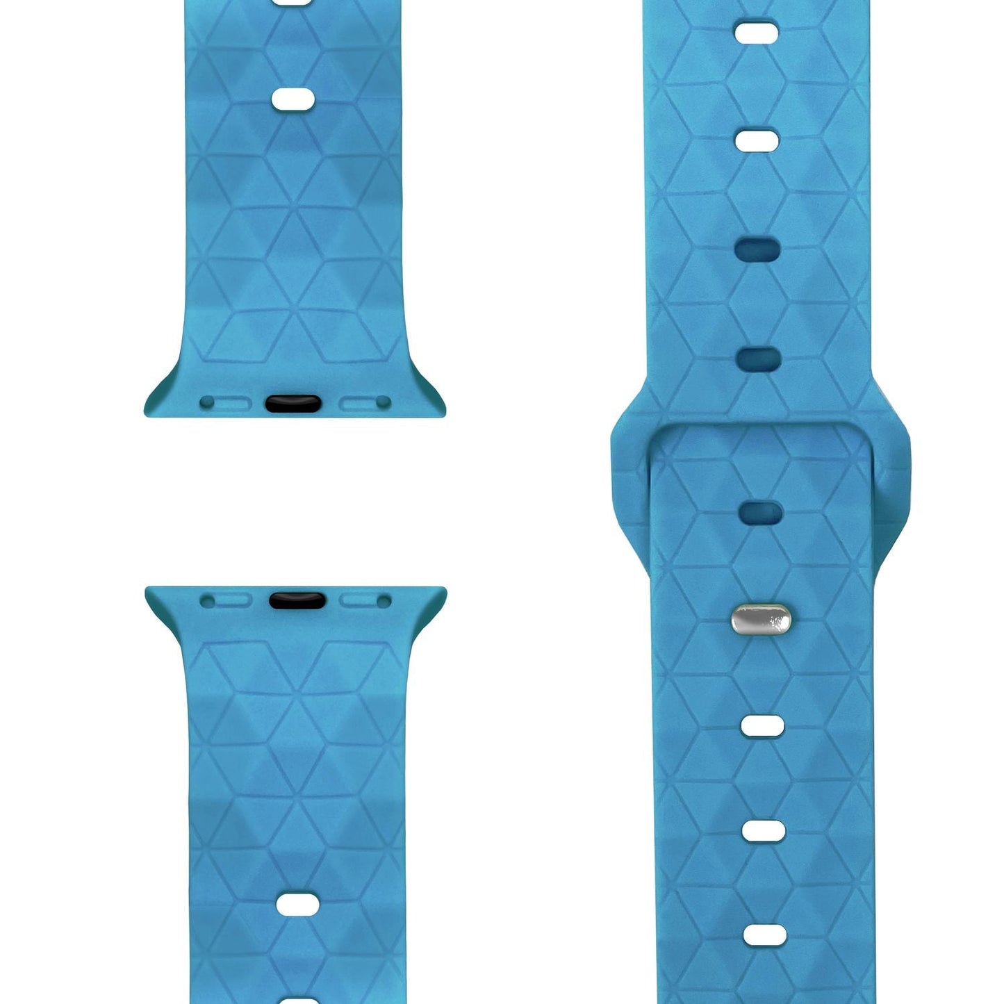 NALIA Hexion Armband Hexagon Design - Kompatibel Apple Watch Alle Serien Silikonarmband 38/40/41/42mm Steck-Pin