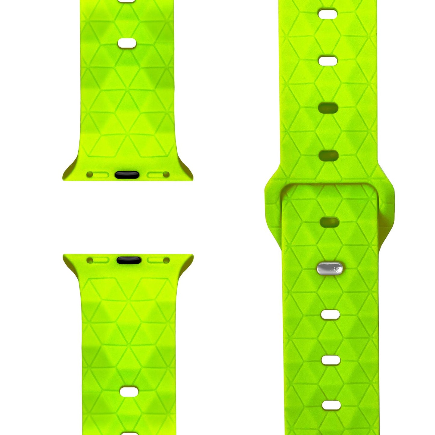 NALIA Hexion Armband Hexagon Design - Kompatibel Apple Watch Alle Serien Silikonarmband 38/40/41/42mm Steck-Pin