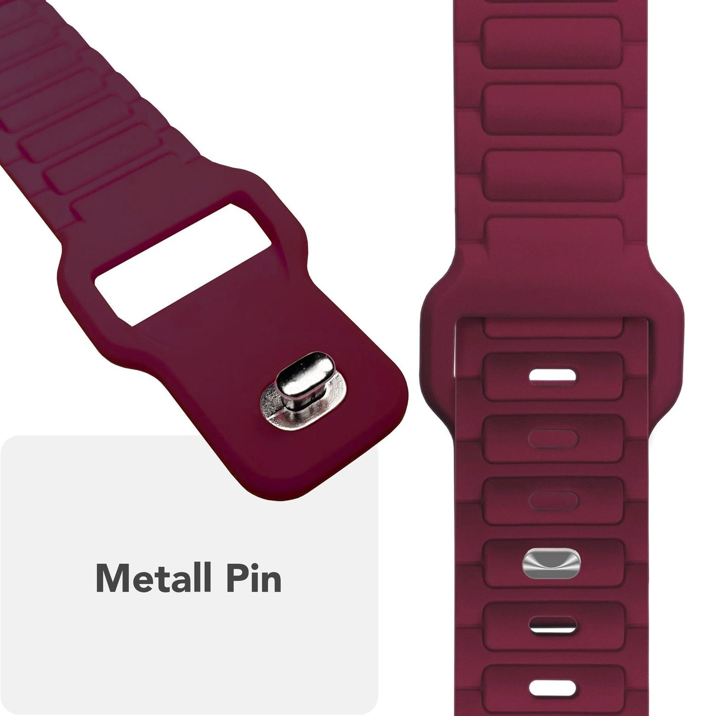 NALIA Pulse Armband 3D Textur Silikon - Größe 38/42mm SteckPin