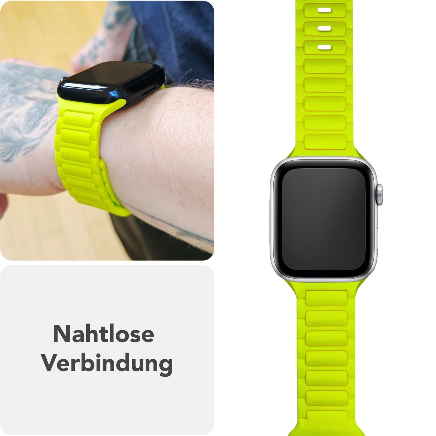 NALIA Pulse Armband 3D Textur Silikon - Größe 38/42mm SteckPin