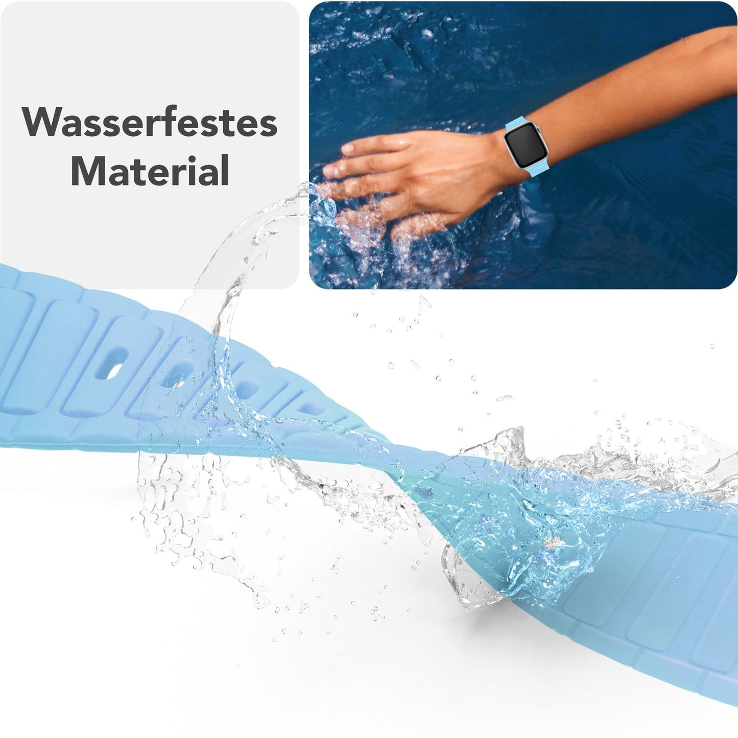 NALIA Pulse Armband 3D Textur Silikon - Größe 38/42mm SteckPin