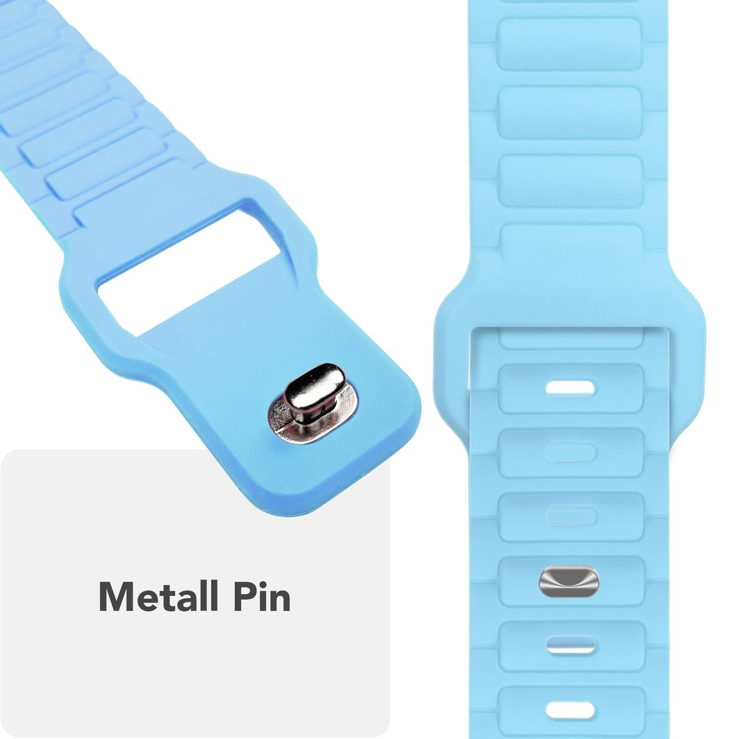 NALIA Pulse Armband 3D Textur Silikon - Größe 38/42mm SteckPin