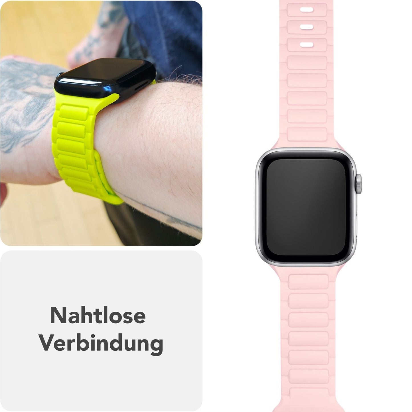 NALIA Pulse Armband 3D Textur Silikon - Größe 38/42mm SteckPin