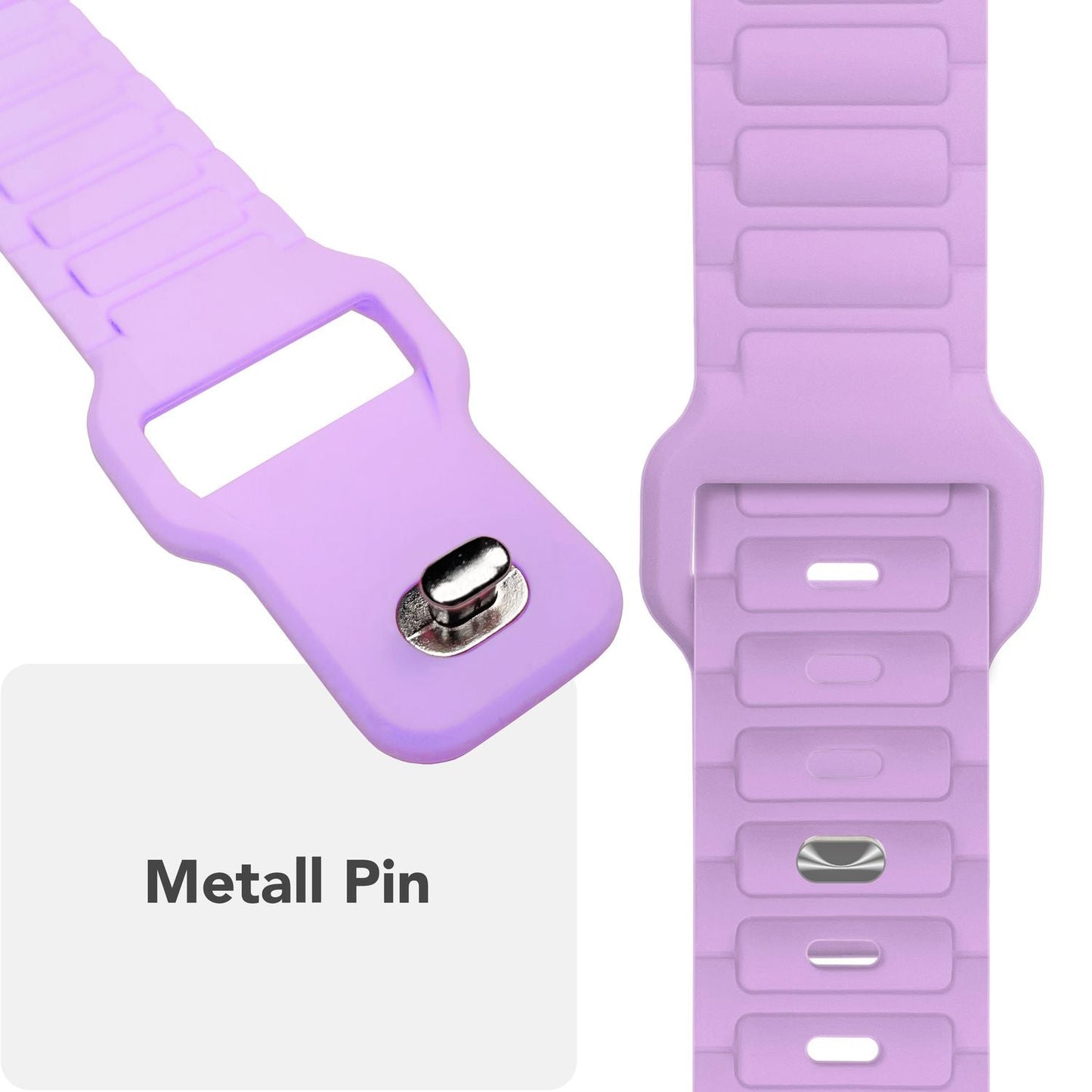 NALIA Pulse Armband 3D Textur Silikon - Größe 38/42mm SteckPin