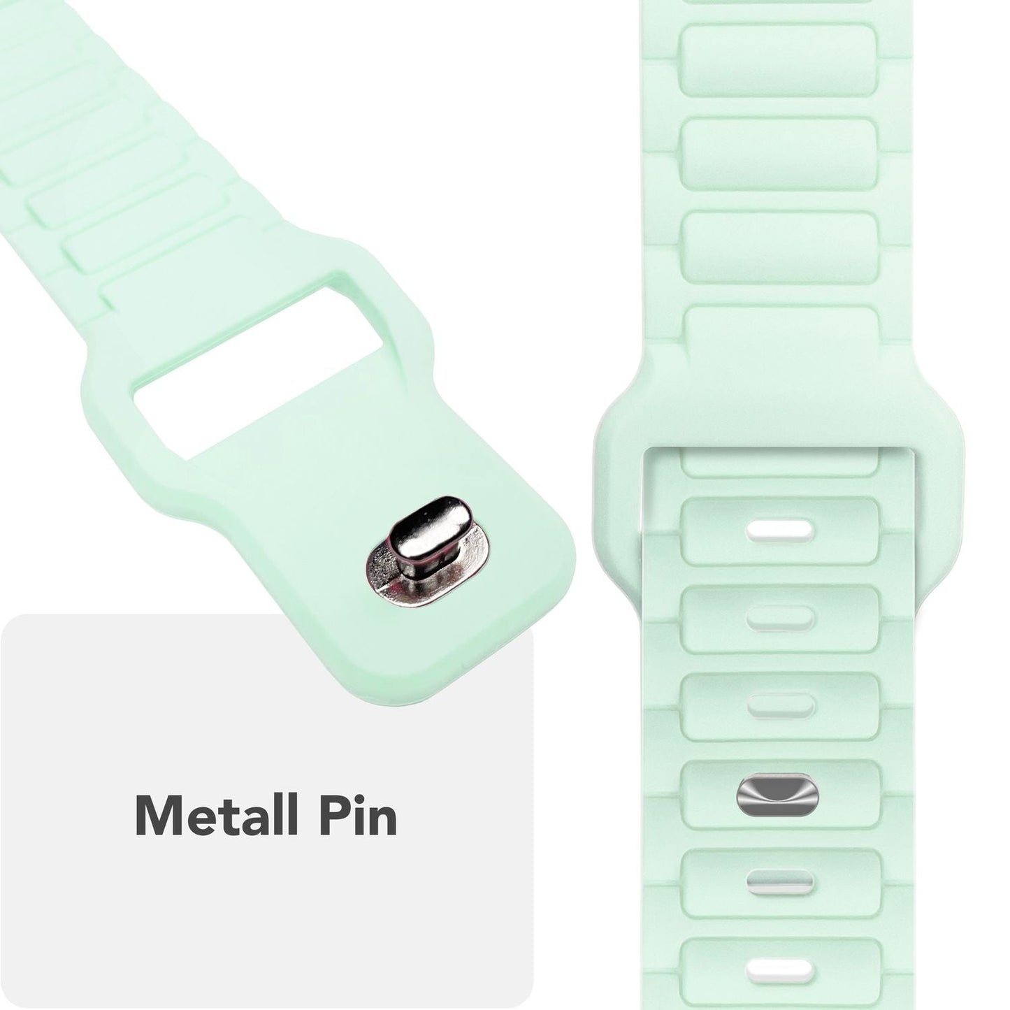 Brățară NALIA Pulse cu textură 3D - Dimensiuni carcasă 42-49 mm, silicon, închidere cu clemă tip „snap-pin”