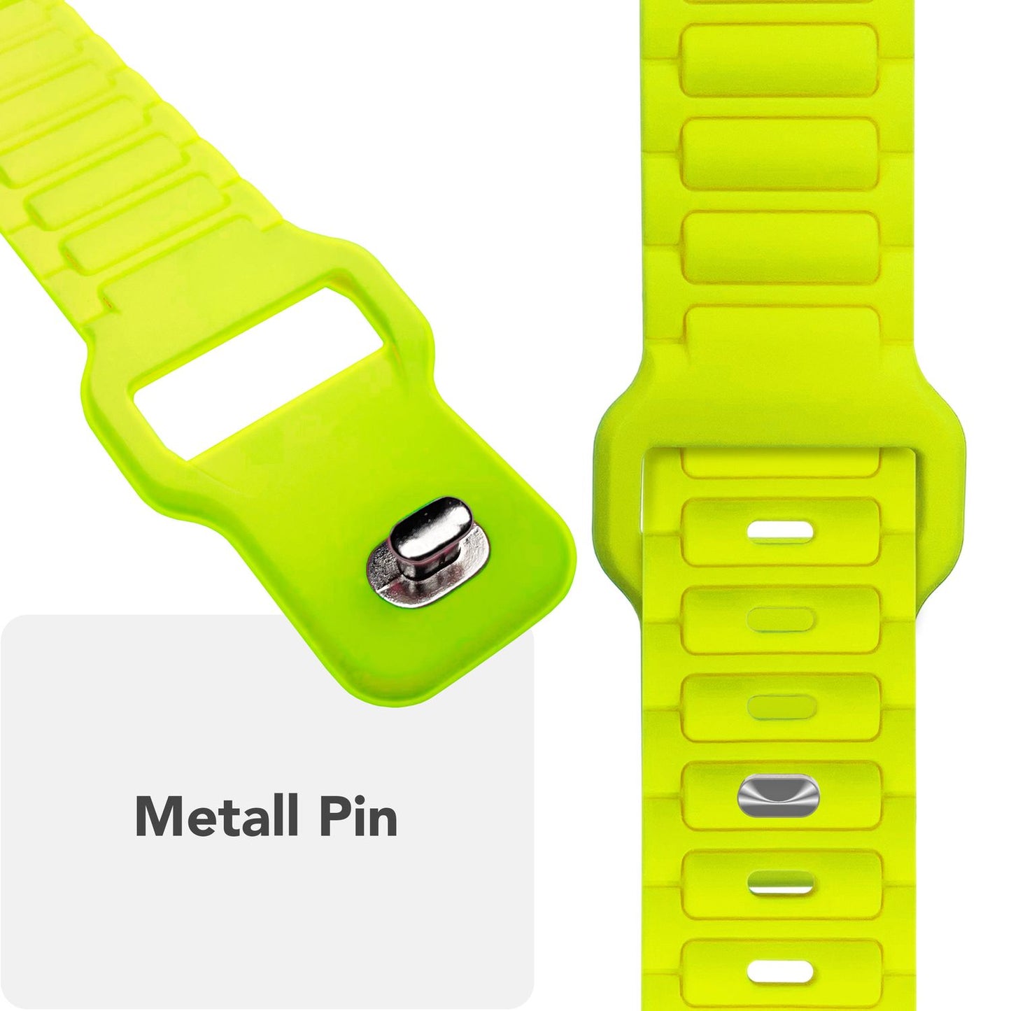 Brățară NALIA Pulse cu textură 3D - Dimensiuni carcasă 42-49 mm, silicon, închidere cu clemă tip „snap-pin”