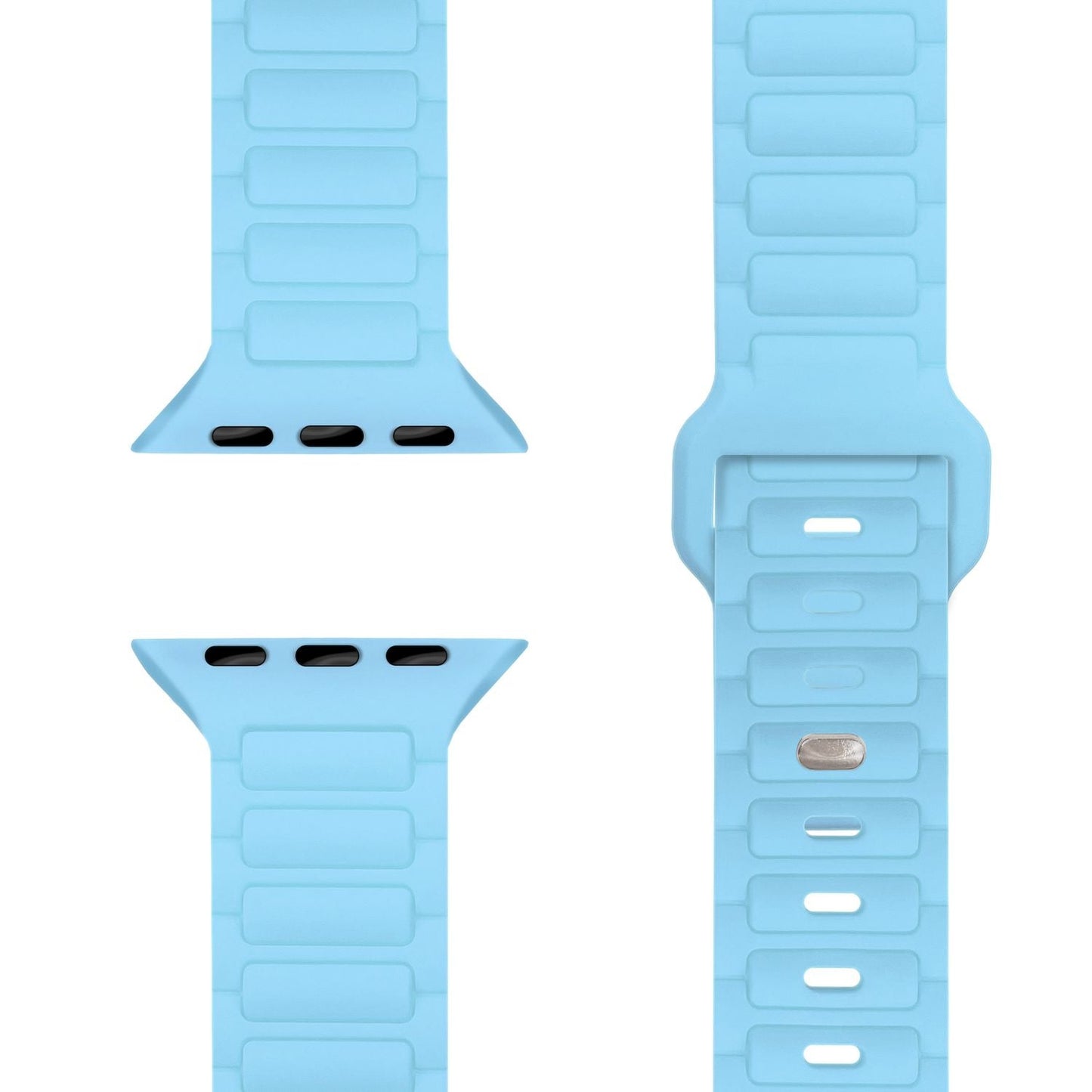 Brățară NALIA Pulse cu textură 3D - Dimensiuni carcasă 42-49 mm, silicon, închidere cu clemă tip „snap-pin”