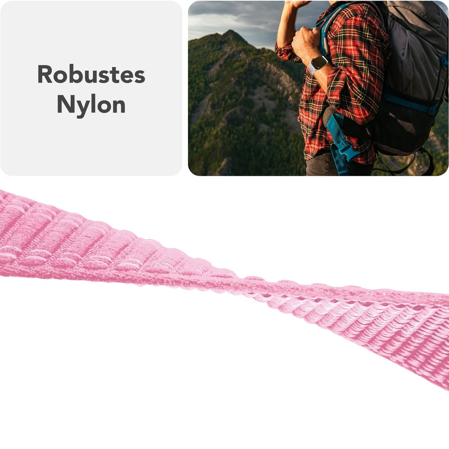 Curea de ceas NALIA Evolv pentru Apple Watch SE/10/9/8/7/6/5/4/3/2/1, dimensiune carcasă 38/40/41/42 mm, curea de ceas din nailon elastic țesut cu închidere cu velcro