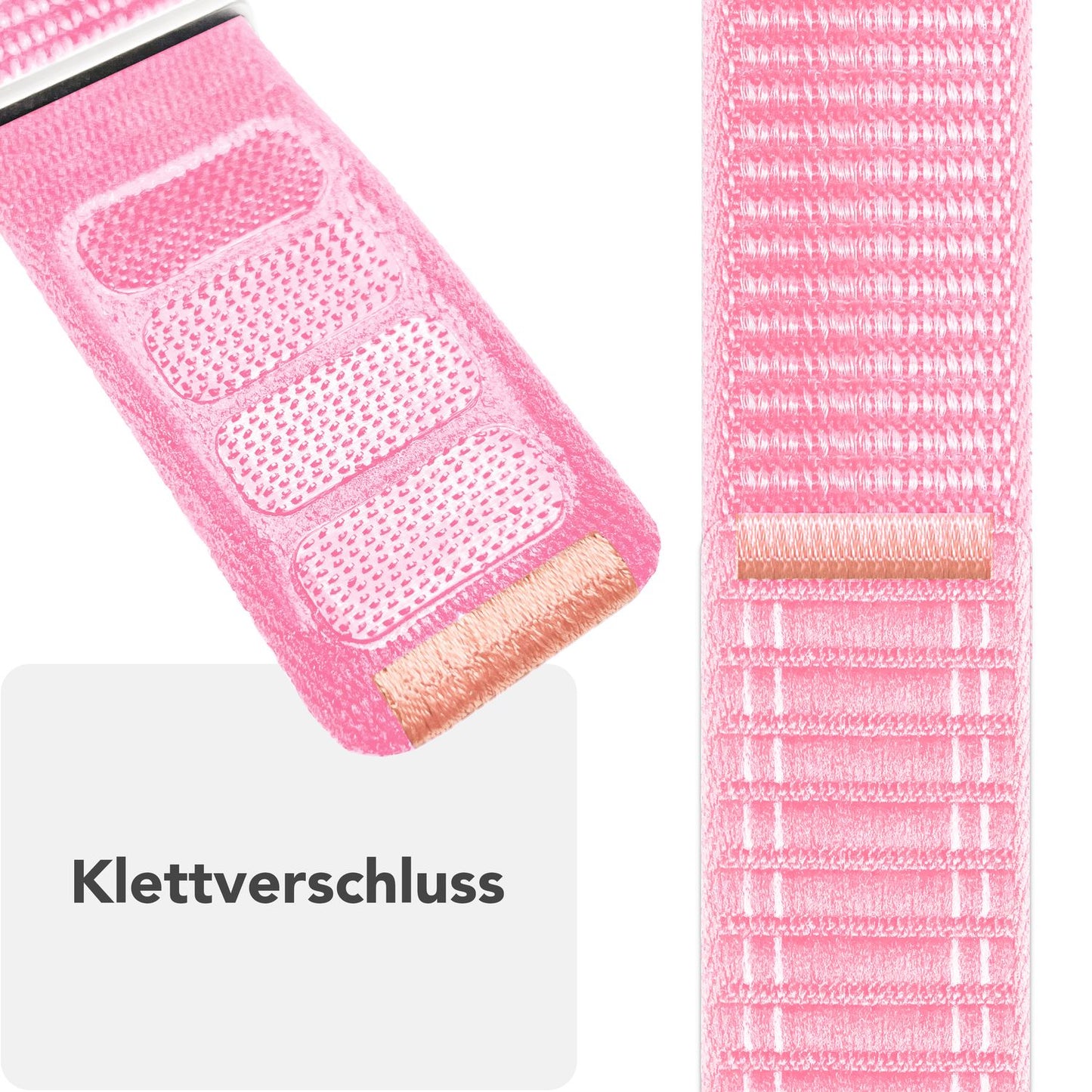 Curea de ceas NALIA Evolv pentru Apple Watch SE/10/9/8/7/6/5/4/3/2/1, dimensiune carcasă 38/40/41/42 mm, curea de ceas din nailon elastic țesut cu închidere cu velcro