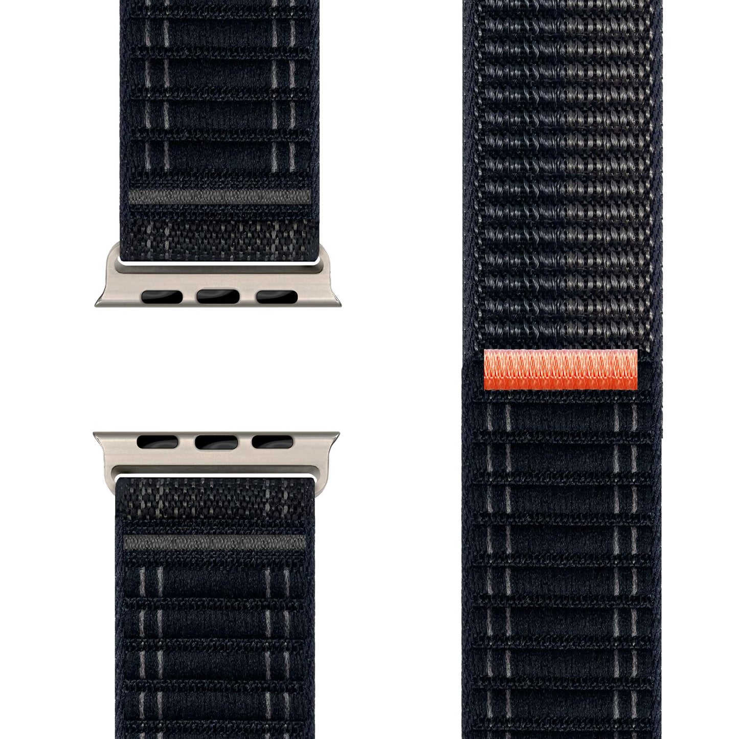 Curea NALIA Evolv din nailon țesut pentru Apple Watch - Dimensiuni carcasă 42/44/45/46/49 mm, închidere cu velcro