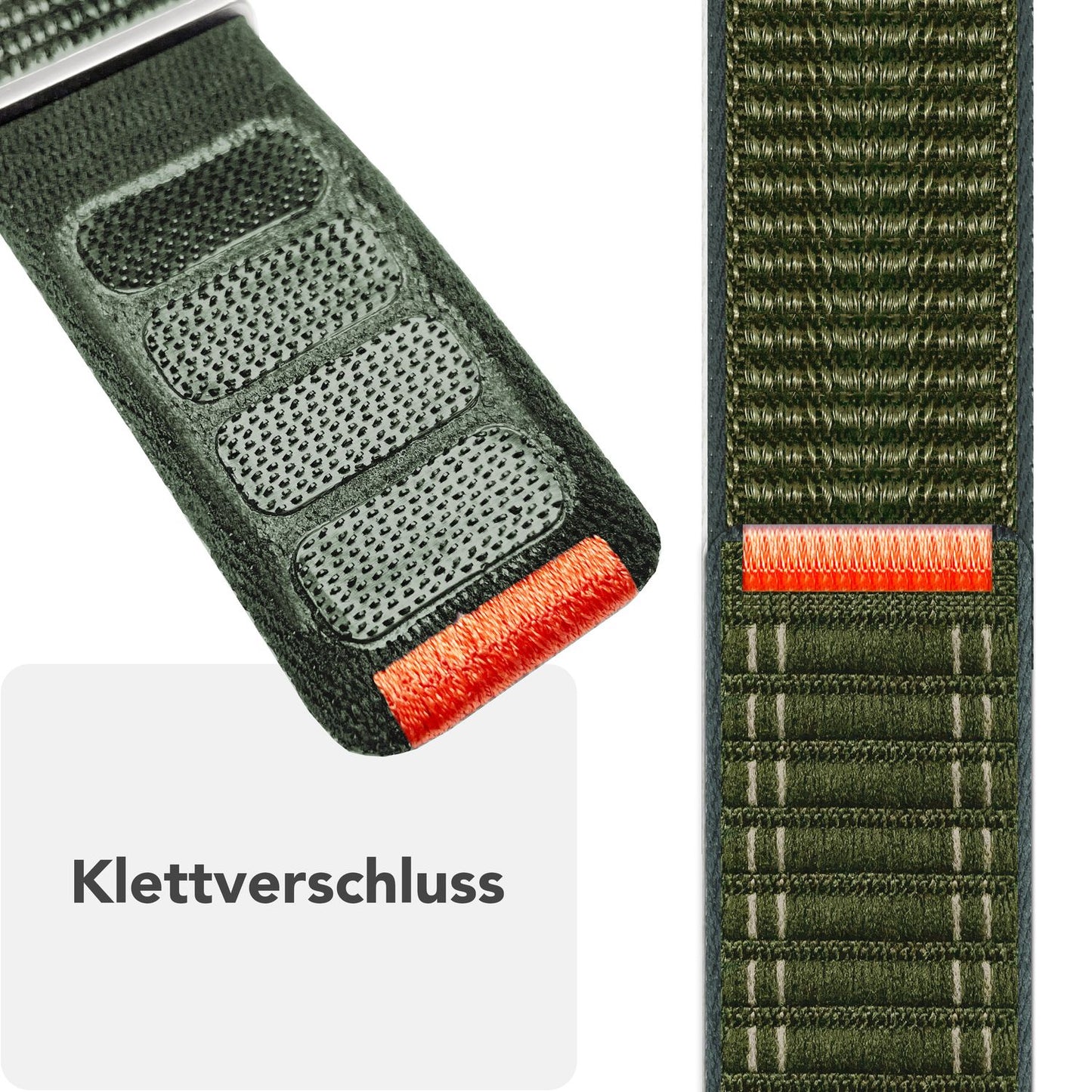 Curea NALIA Evolv din nailon țesut pentru Apple Watch - Dimensiuni carcasă 42/44/45/46/49 mm, închidere cu velcro