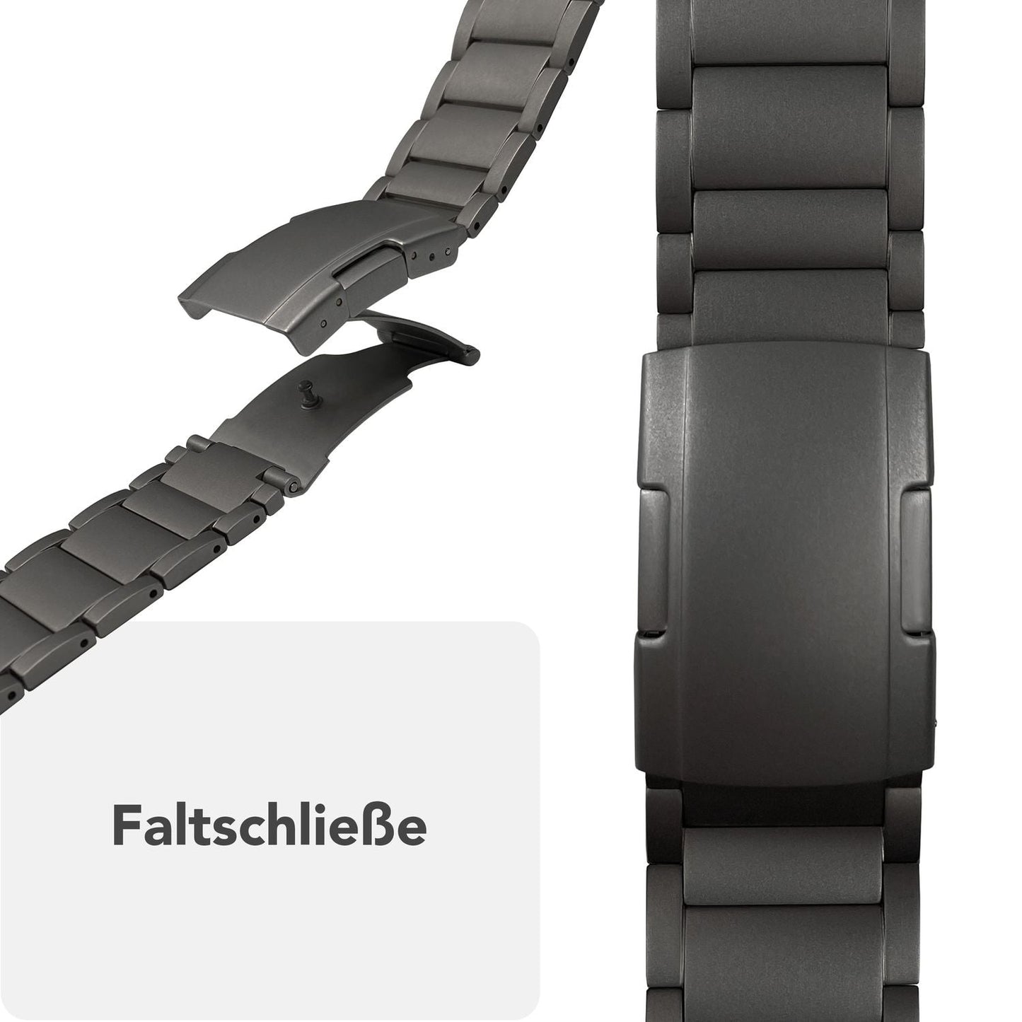 NALIA Argon Titanarmband - Rostfrei Titanarmband, Faltschließe, Gehäusegrößen 38/40/41/42mm