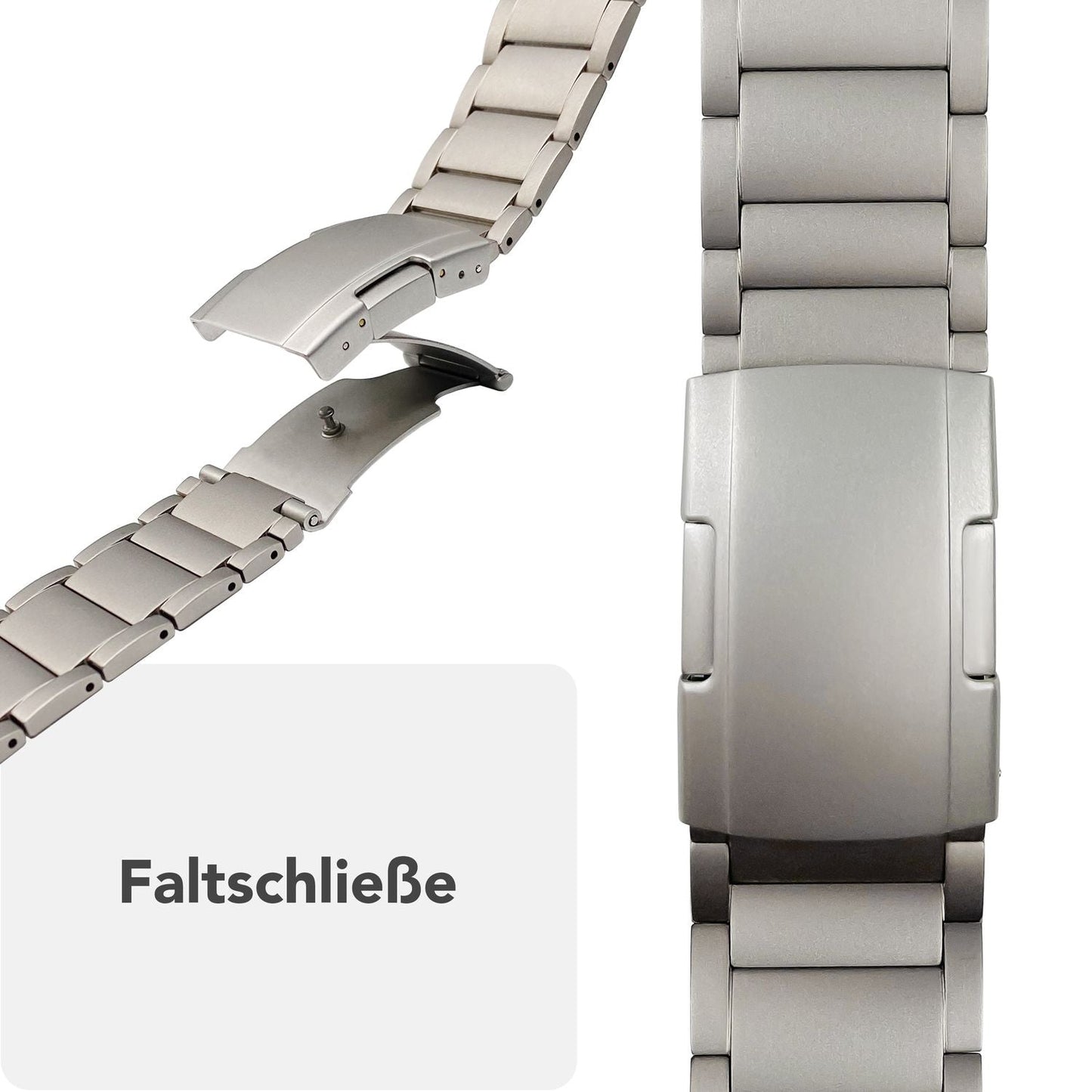 NALIA Argon Titanarmband - Rostfrei Titanarmband, Faltschließe, Gehäusegrößen 38/40/41/42mm
