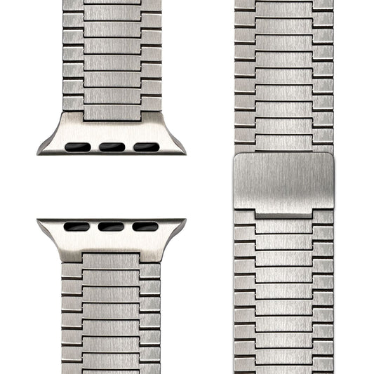 NALIA Chronos Edelstahl Armband für Apple Watch SE/10/9/8/7/6/5/4/3/2/1, Gehäusegröße 38/40/41/42mm, Magnetisches Metall Loop Ersatzarmband
