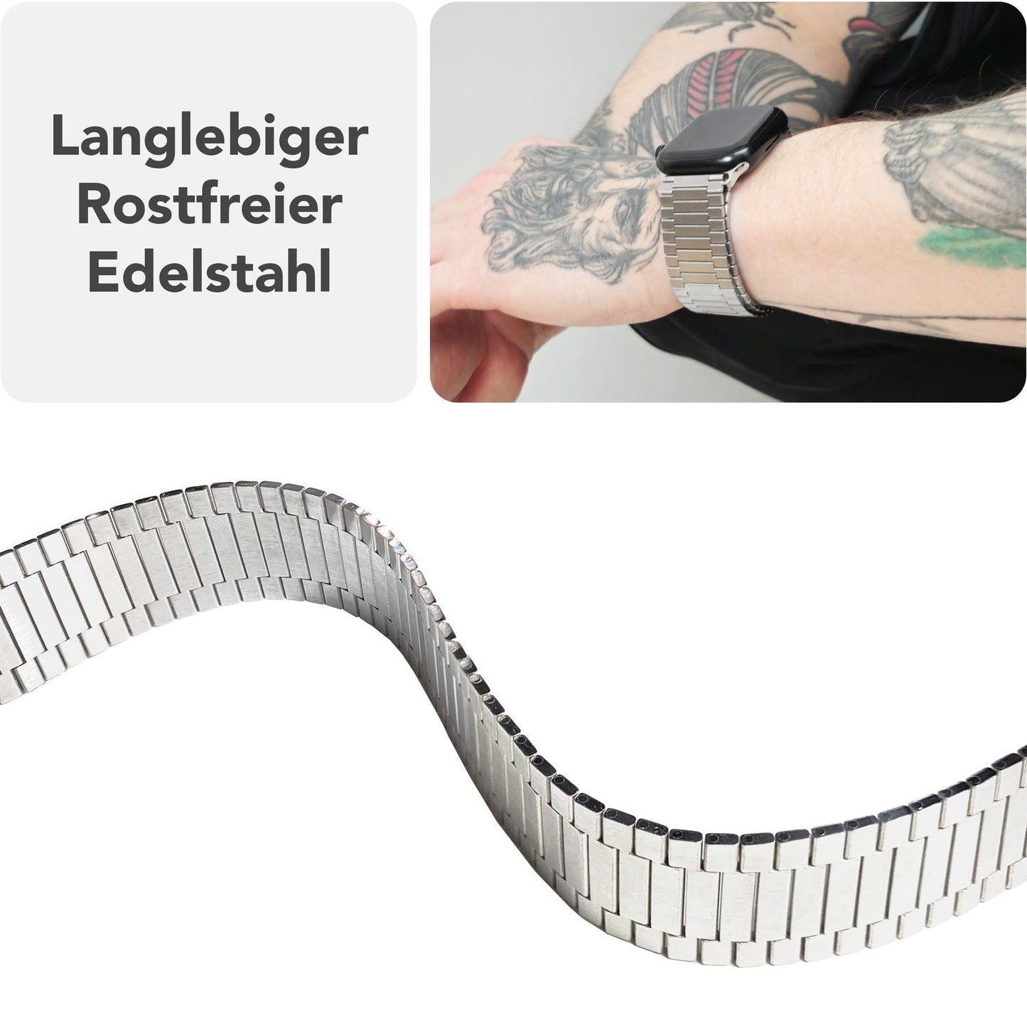 Brățară NALIA Chronos din oțel inoxidabil - Buclă magnetică metalică pentru Apple Watch Ultra SE 42/44/45/46/49 mm