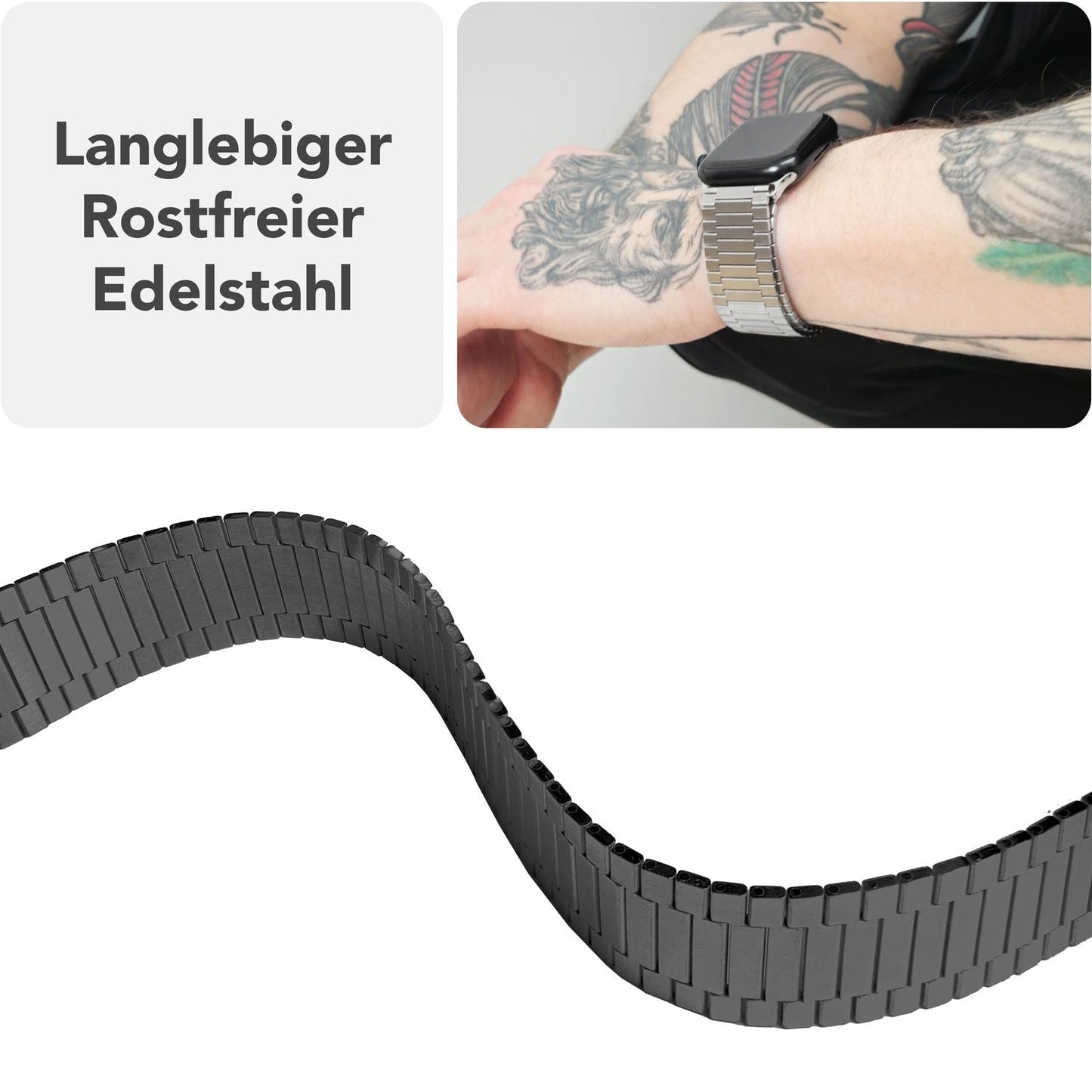 Brățară NALIA Chronos din oțel inoxidabil - Buclă magnetică metalică pentru Apple Watch Ultra SE 42/44/45/46/49 mm