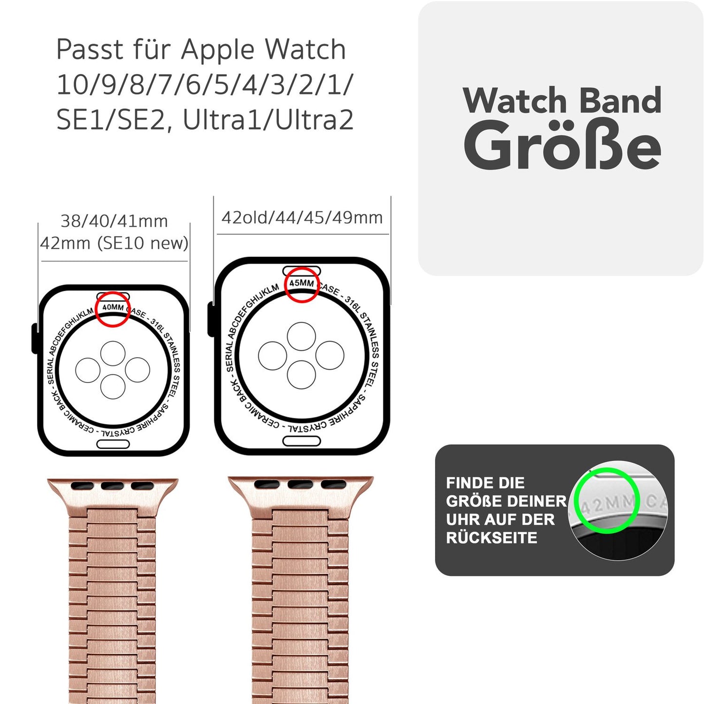 Brățară NALIA Chronos din oțel inoxidabil - Buclă magnetică metalică pentru Apple Watch Ultra SE 42/44/45/46/49 mm