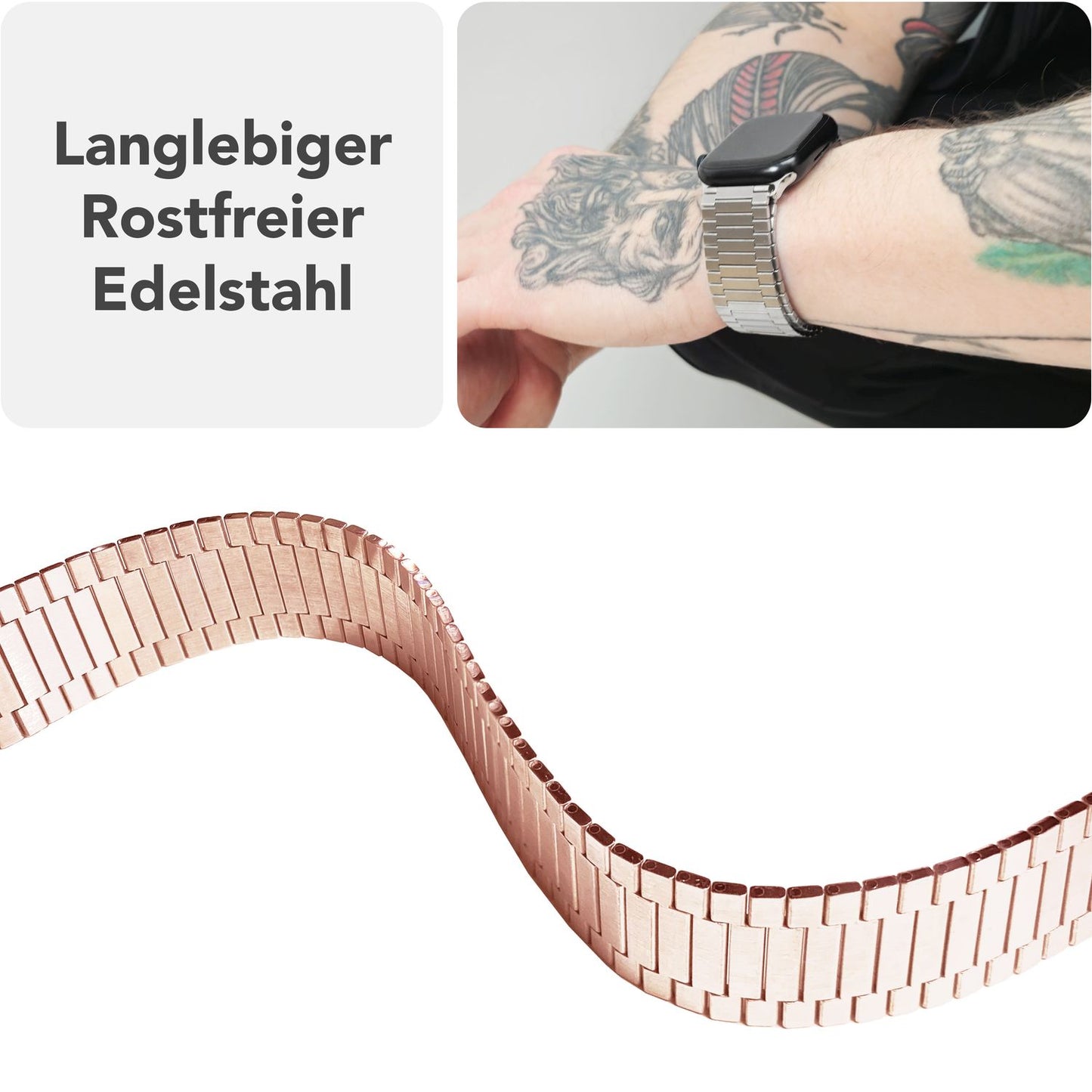 Brățară NALIA Chronos din oțel inoxidabil - Buclă magnetică metalică pentru Apple Watch Ultra SE 42/44/45/46/49 mm