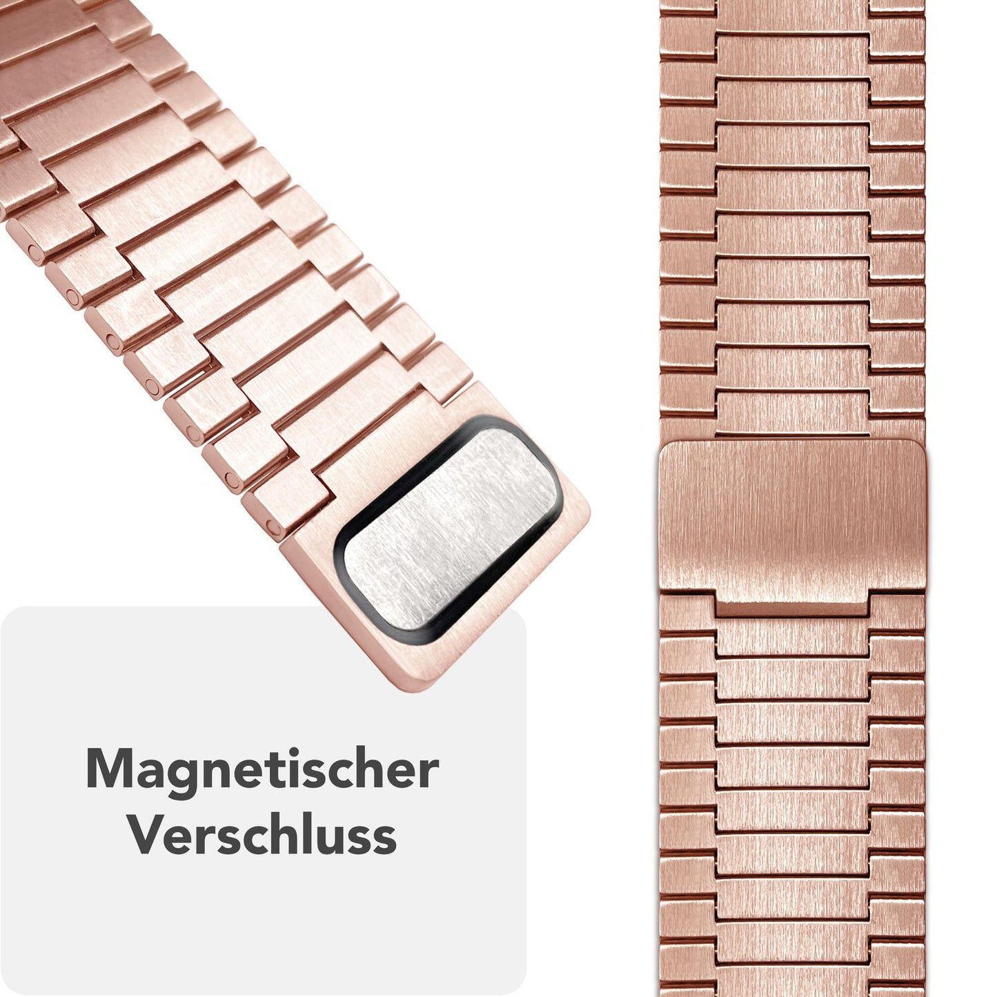 Brățară NALIA Chronos din oțel inoxidabil - Buclă magnetică metalică pentru Apple Watch Ultra SE 42/44/45/46/49 mm