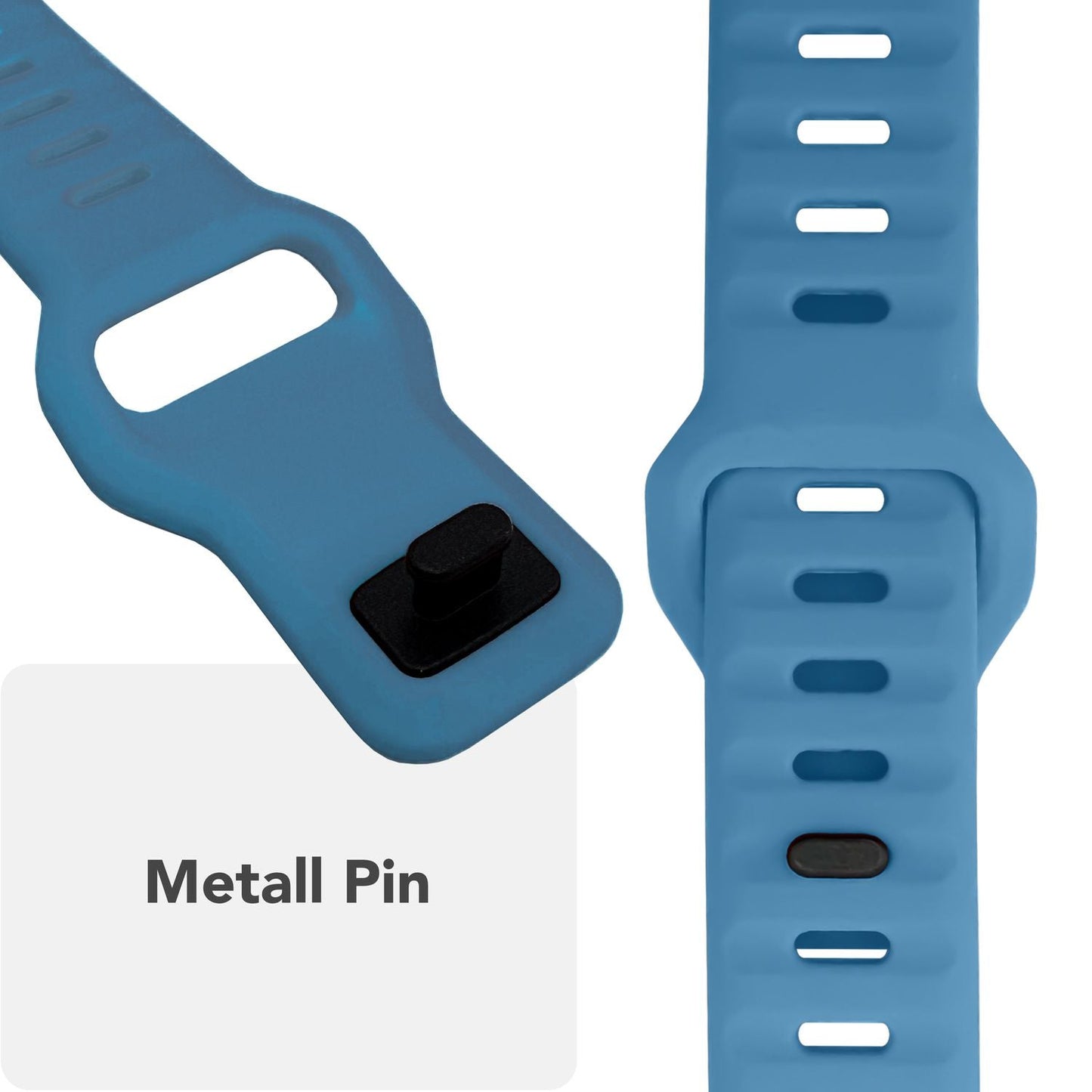 NALIA Motion Armband für Apple Watch SE/10/9/8/7/6/5/4/3/2/1, Gehäusegröße 38/40/41/42mm, Soft Silikon Ersatz Sportarmband mit Steck-Pin Verschluss