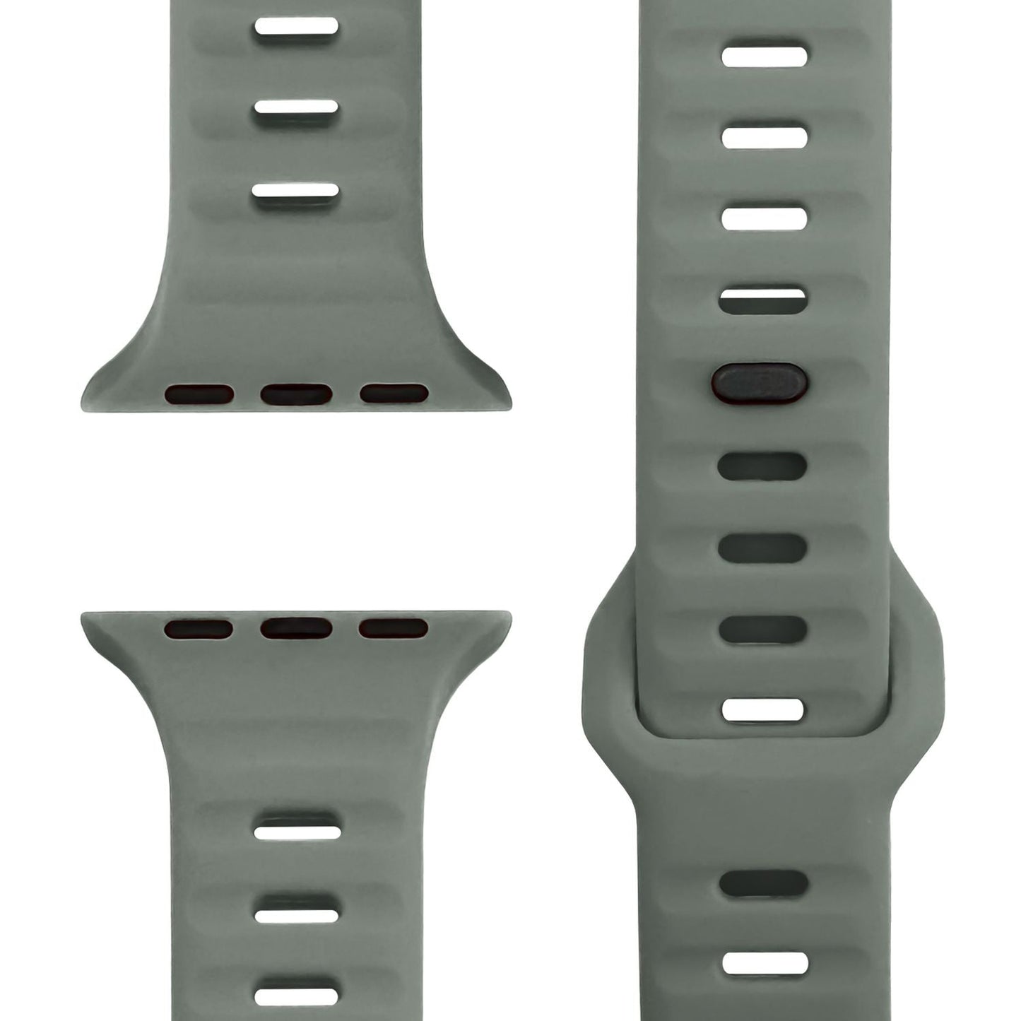 NALIA Motion Armband für Apple Watch SE/10/9/8/7/6/5/4/3/2/1, Gehäusegröße 38/40/41/42mm, Soft Silikon Ersatz Sportarmband mit Steck-Pin Verschluss