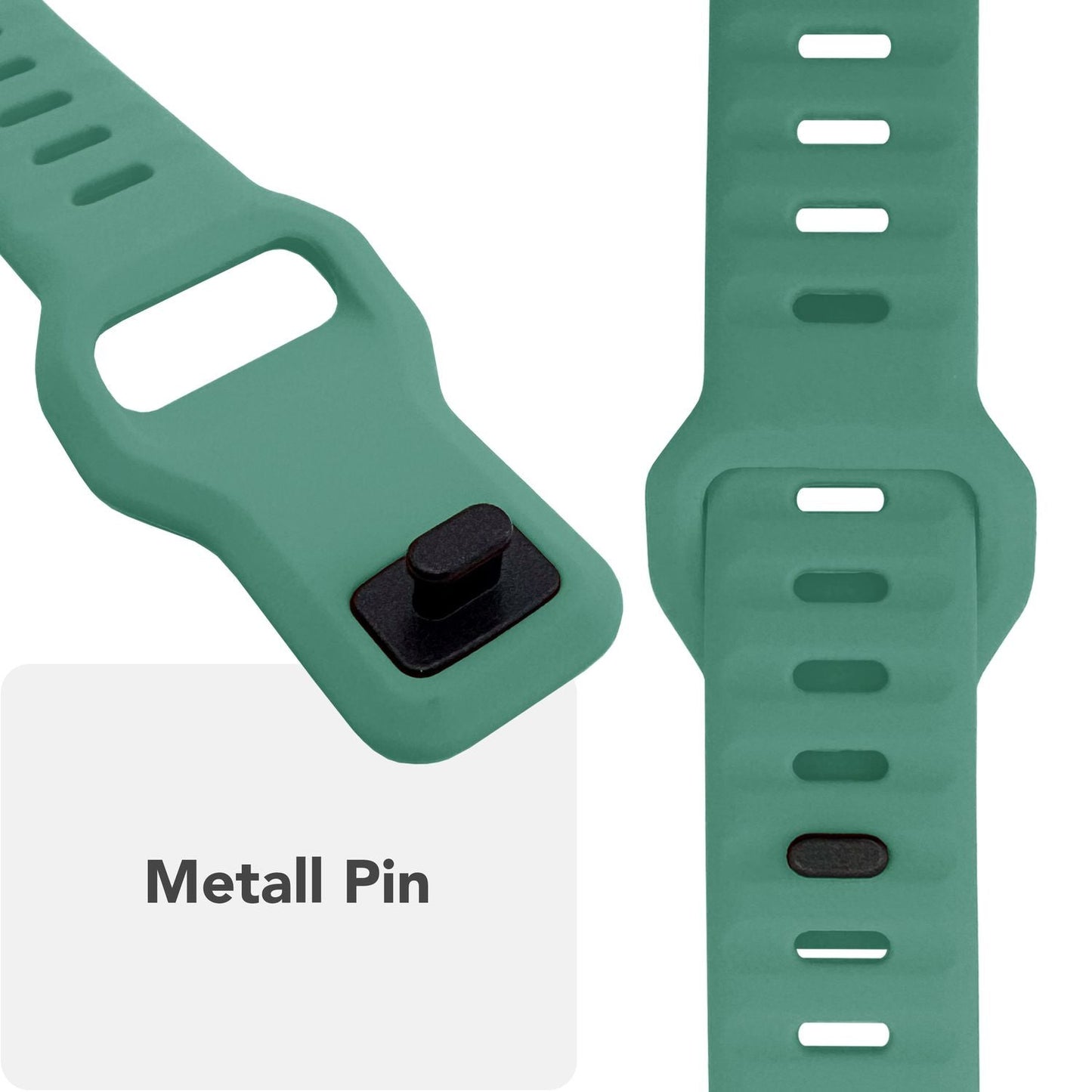 NALIA Motion Armband für Apple Watch SE/10/9/8/7/6/5/4/3/2/1, Gehäusegröße 38/40/41/42mm, Soft Silikon Ersatz Sportarmband mit Steck-Pin Verschluss