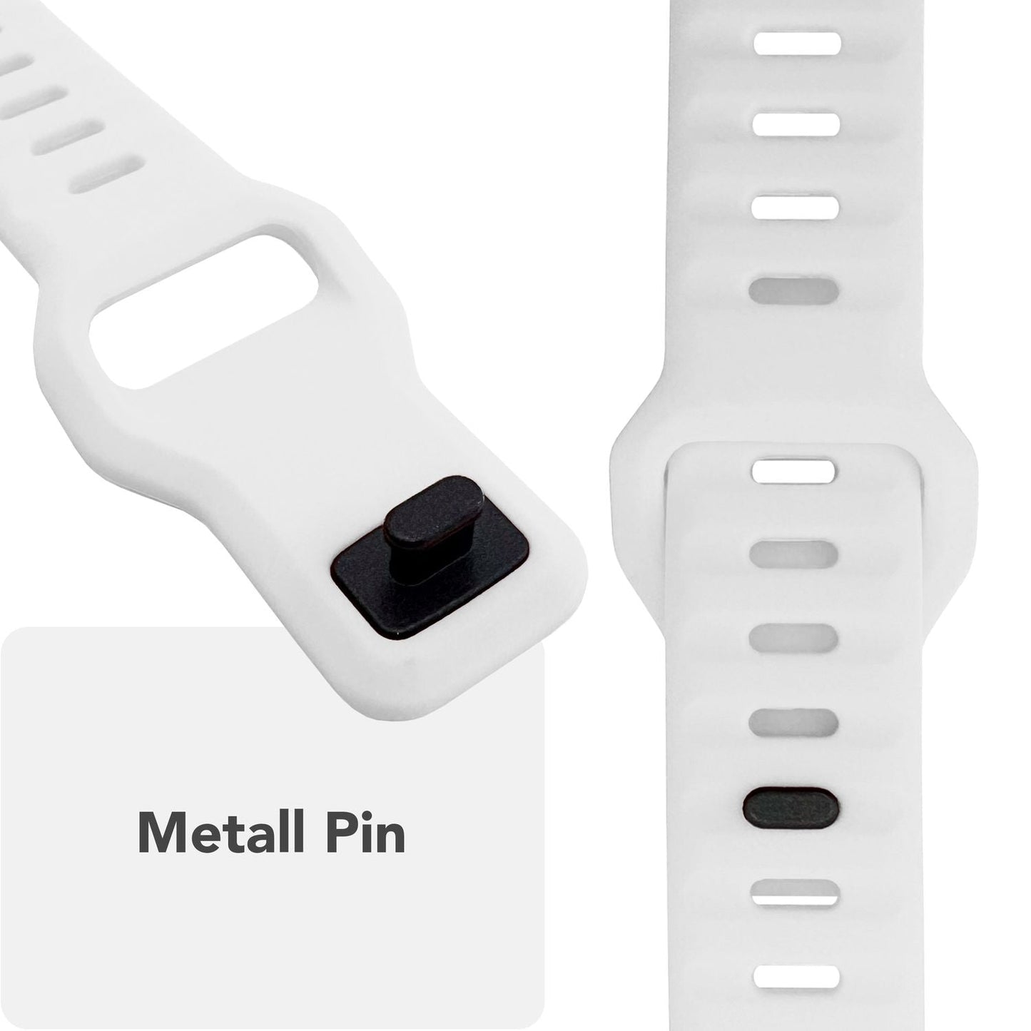 NALIA Motion Armband für Apple Watch SE/10/9/8/7/6/5/4/3/2/1, Gehäusegröße 38/40/41/42mm, Soft Silikon Ersatz Sportarmband mit Steck-Pin Verschluss