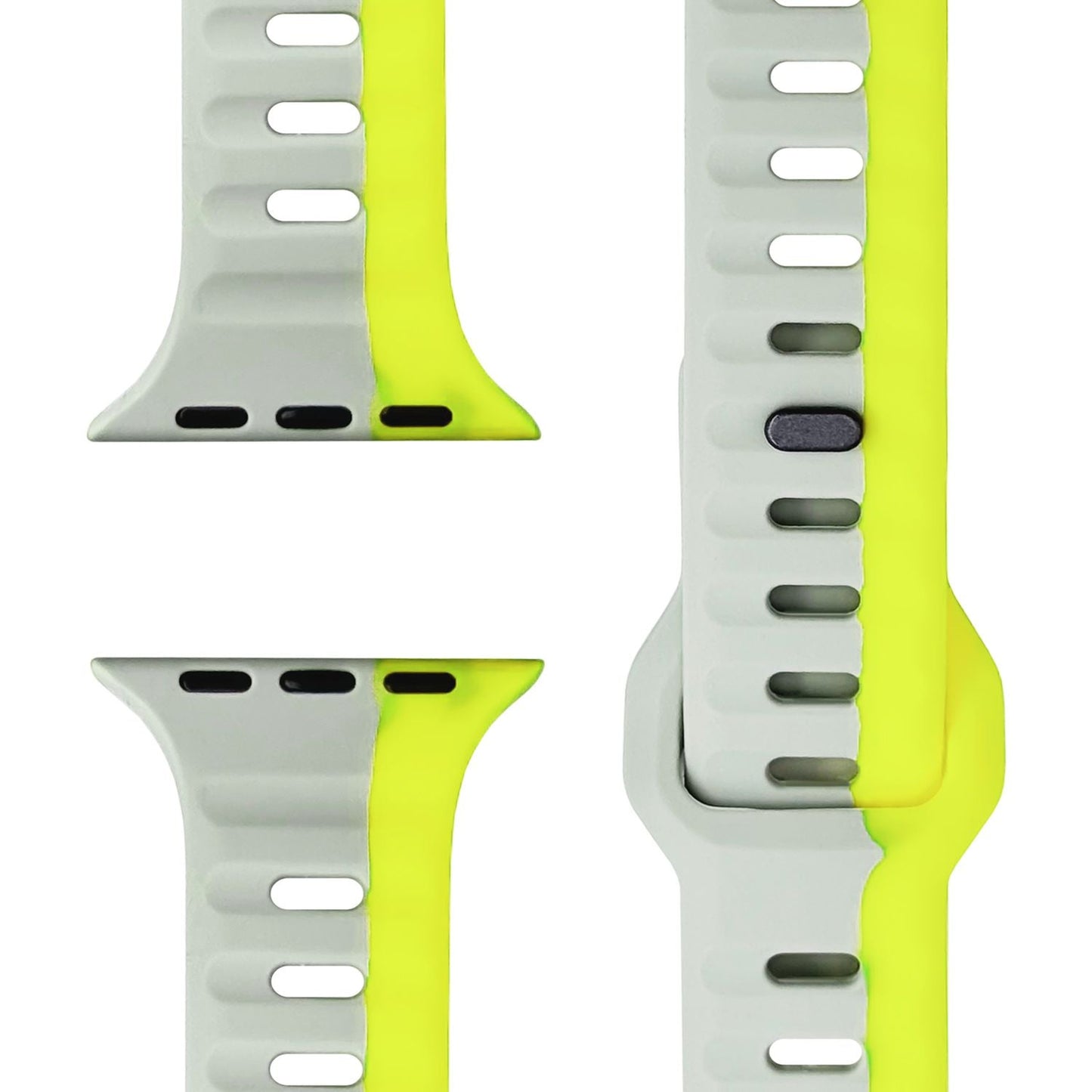 NALIA Motion Armband für Apple Watch SE/10/9/8/7/6/5/4/3/2/1, Gehäusegröße 38/40/41/42mm, Soft Silikon Ersatz Sportarmband mit Steck-Pin Verschluss