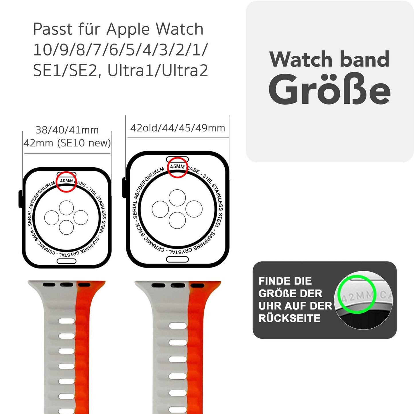 NALIA Motion Armband für Apple Watch SE/10/9/8/7/6/5/4/3/2/1, Gehäusegröße 38/40/41/42mm, Soft Silikon Ersatz Sportarmband mit Steck-Pin Verschluss